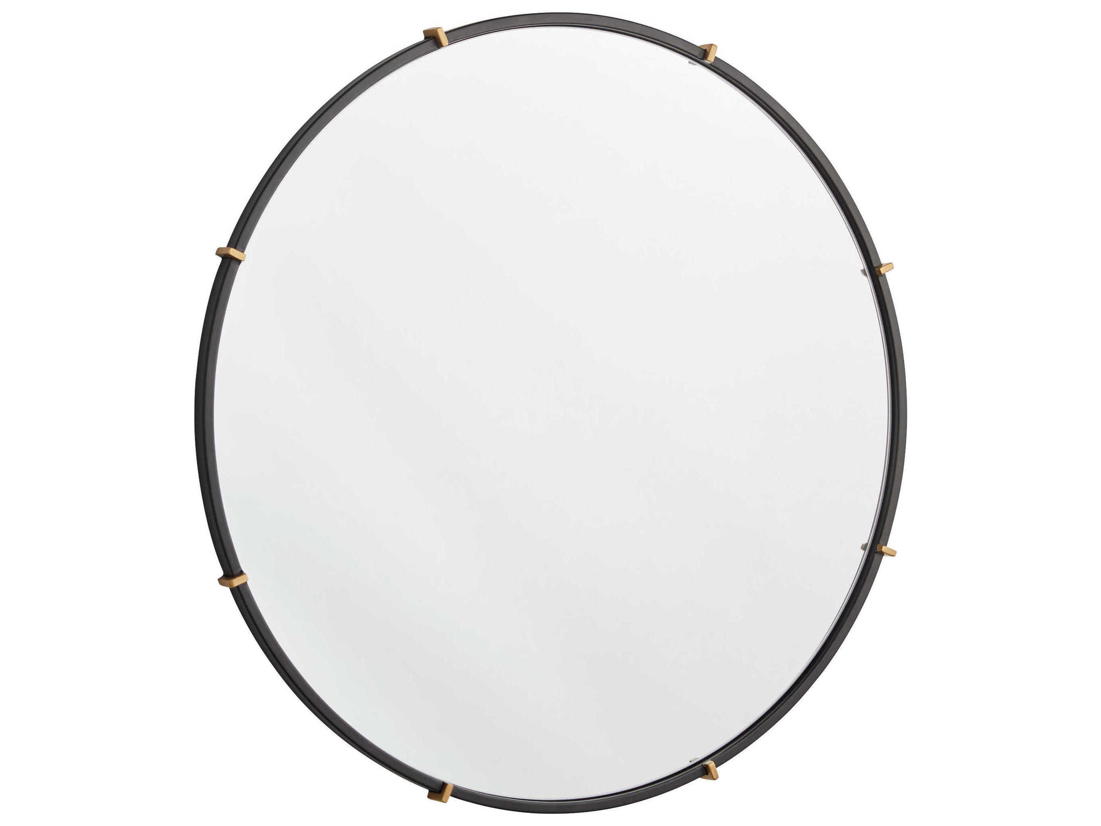 Klipp Black Round Wall Mirror