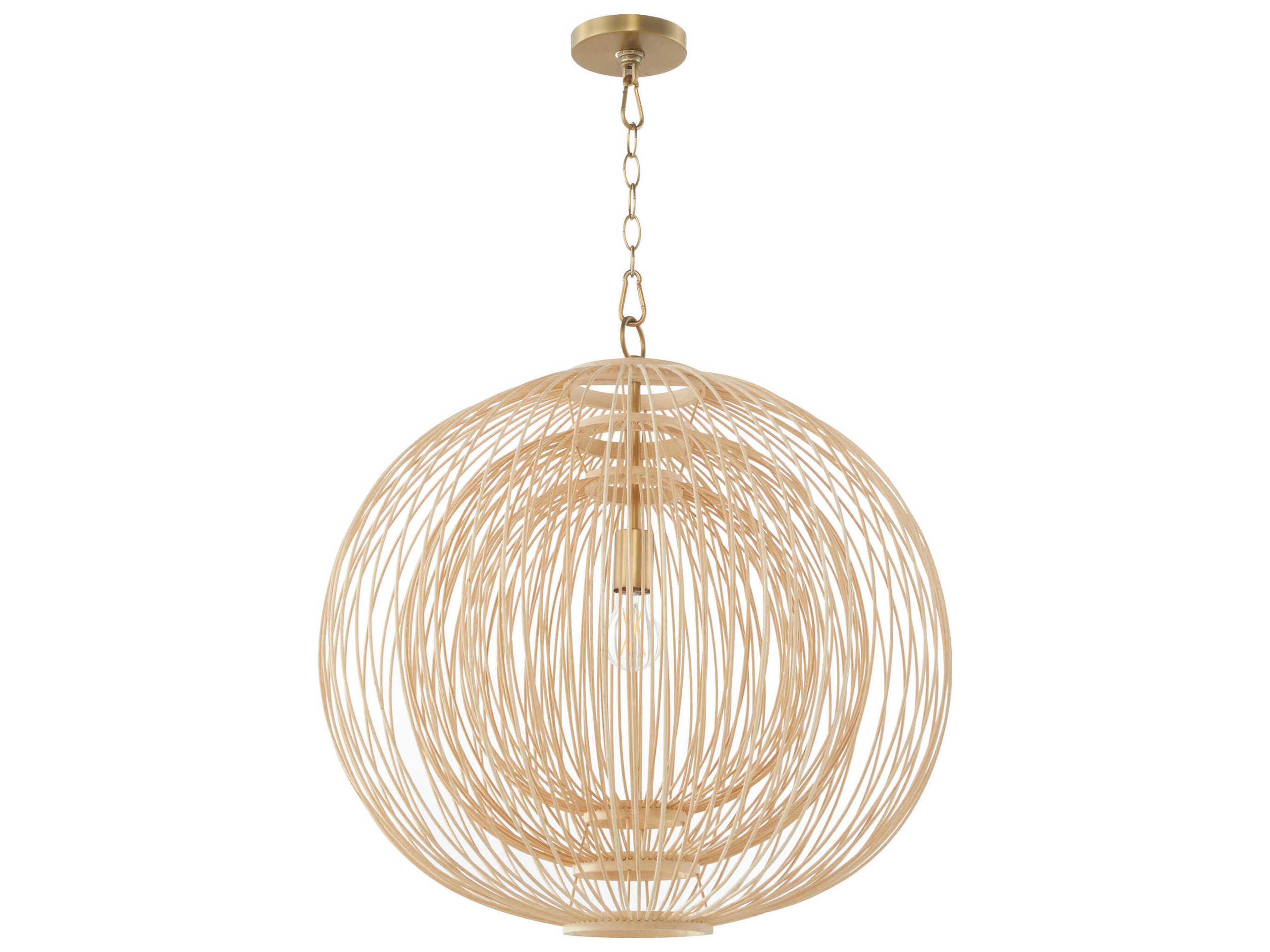 Terrae 1-Light Aged Brass Pendant