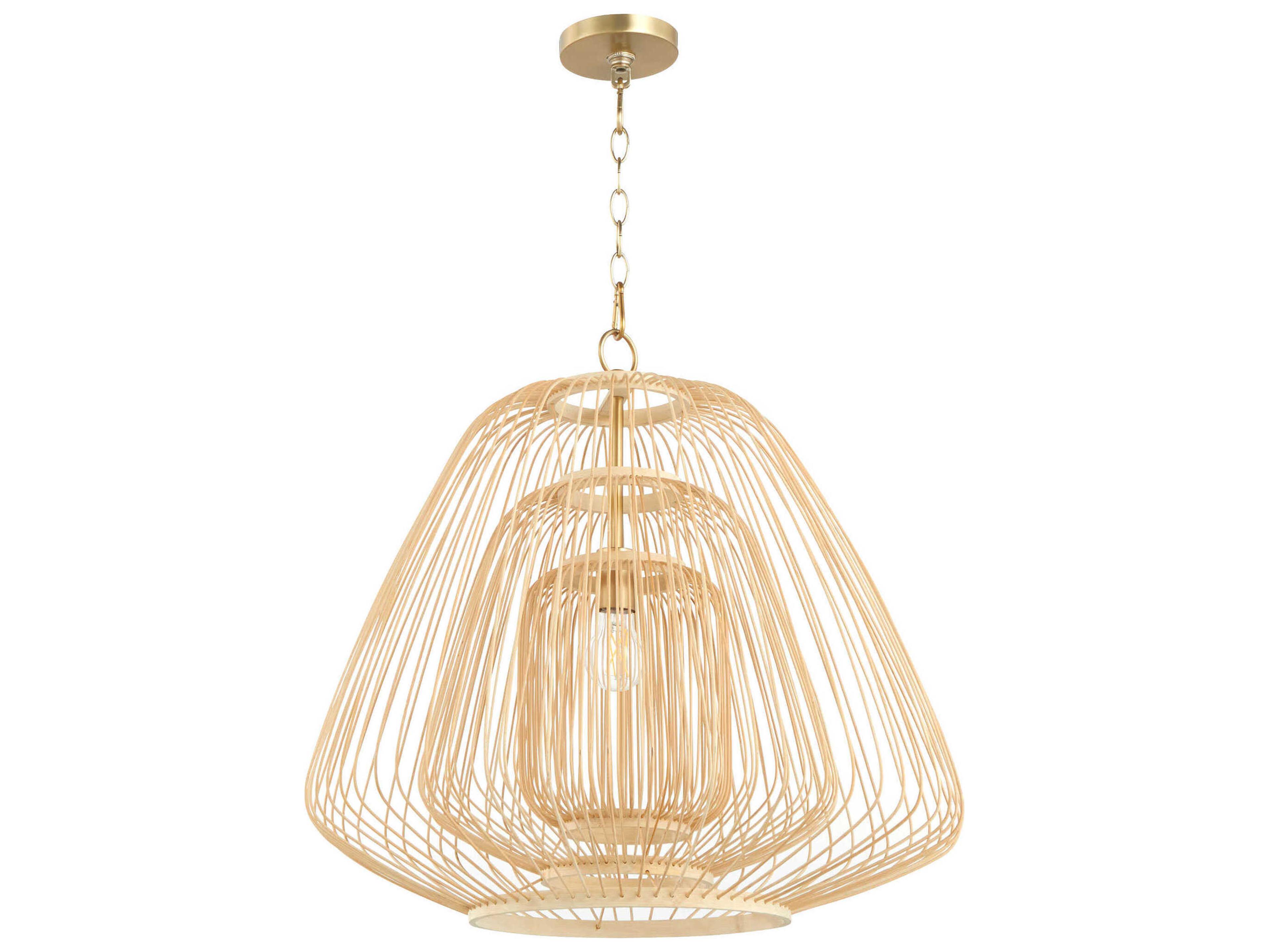 Terrae 1-Light Aged Brass Pendant