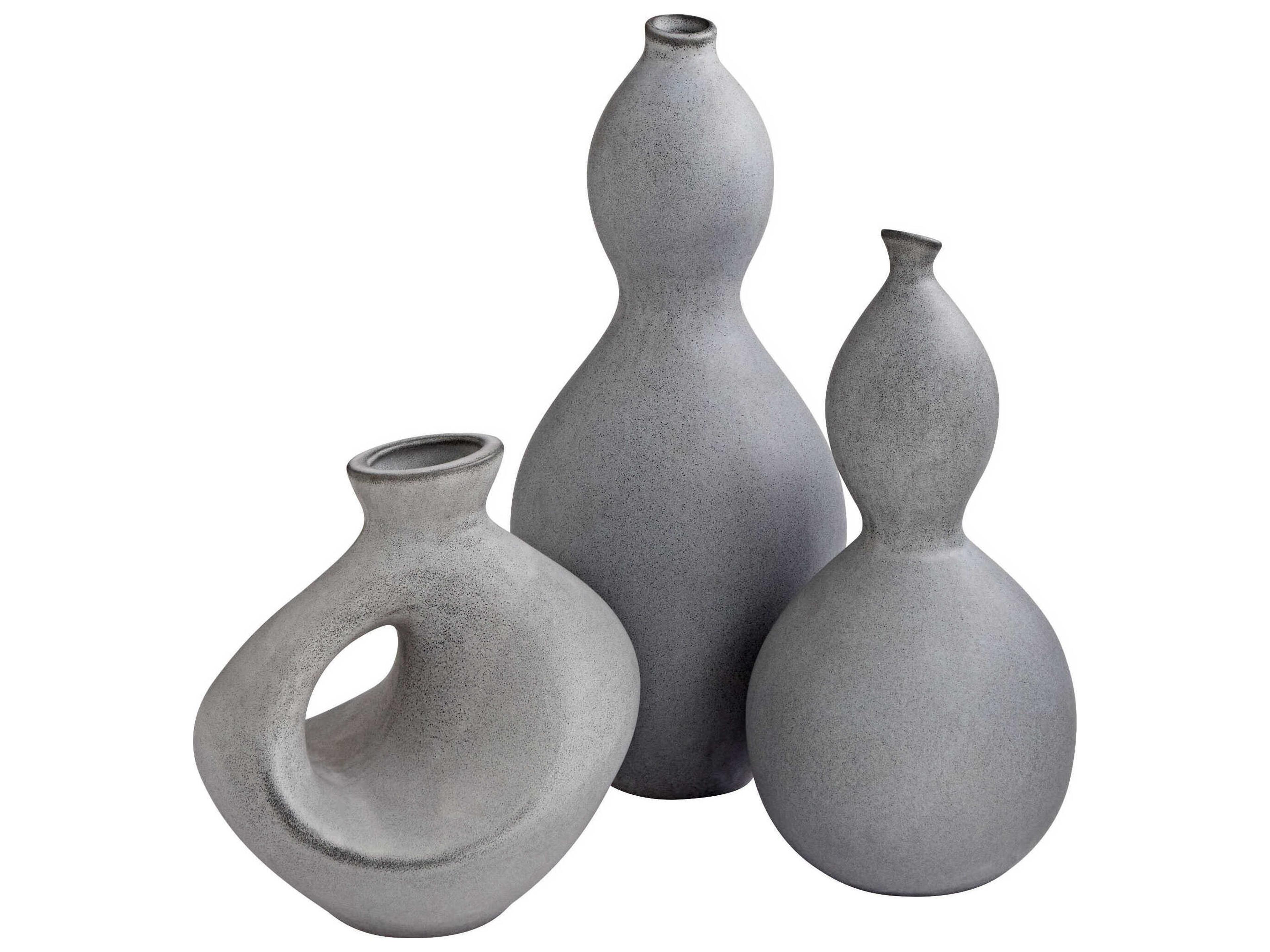 Cyan Design Semi Matte Stone Grey Calabaza Vase
