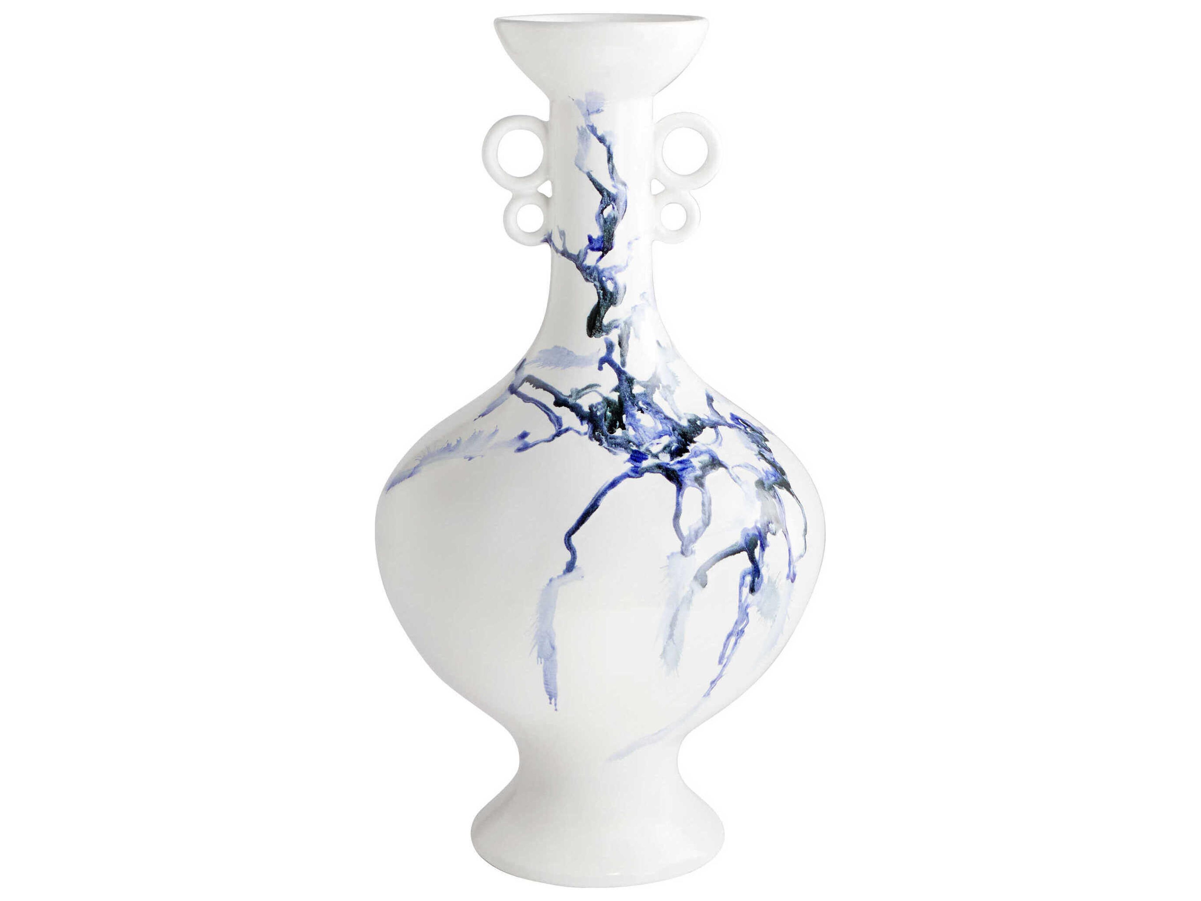 White Cobalt Blue Black Nola Vase