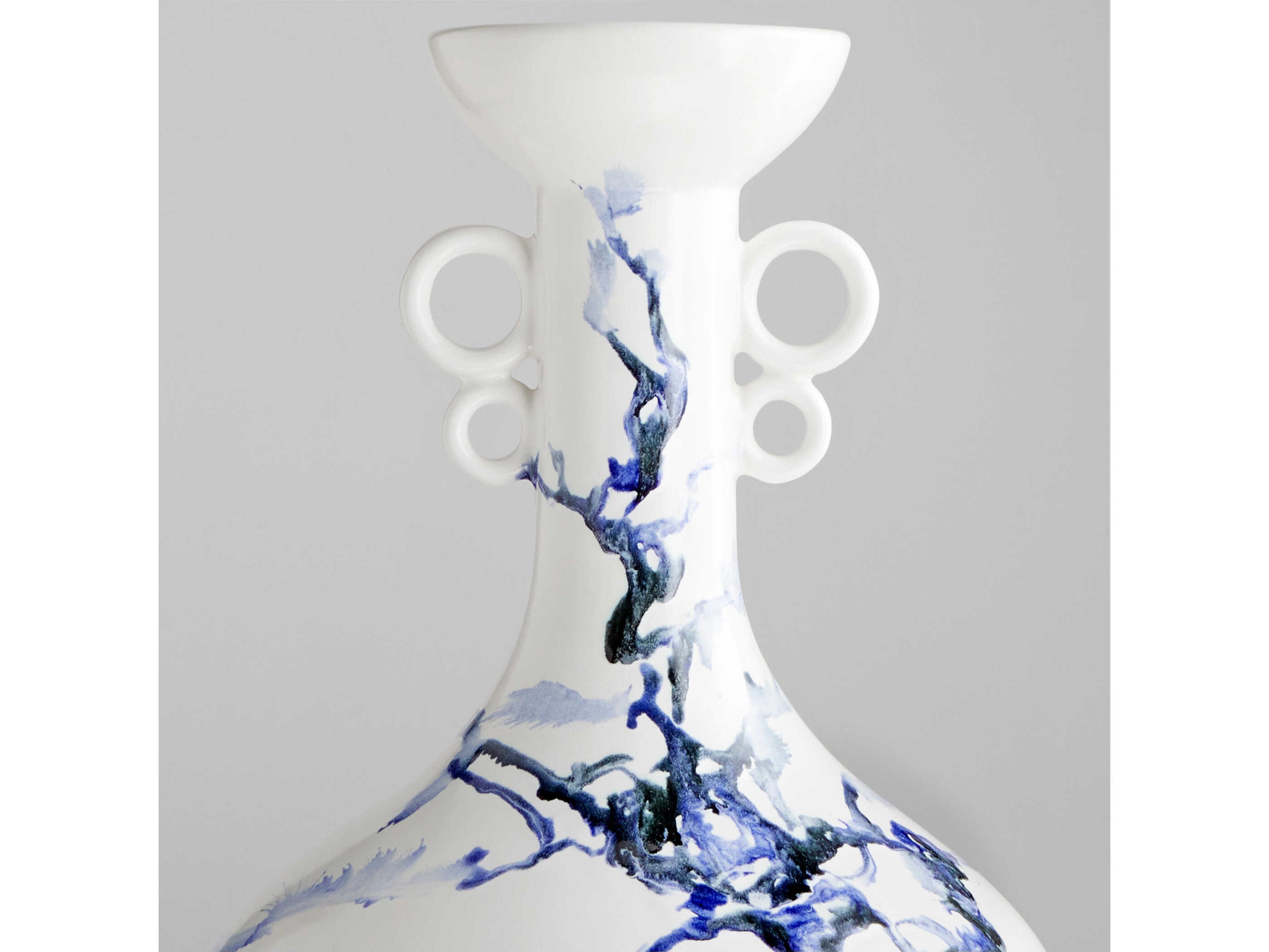 Cyan Design White Cobalt Blue Black Nola Vase