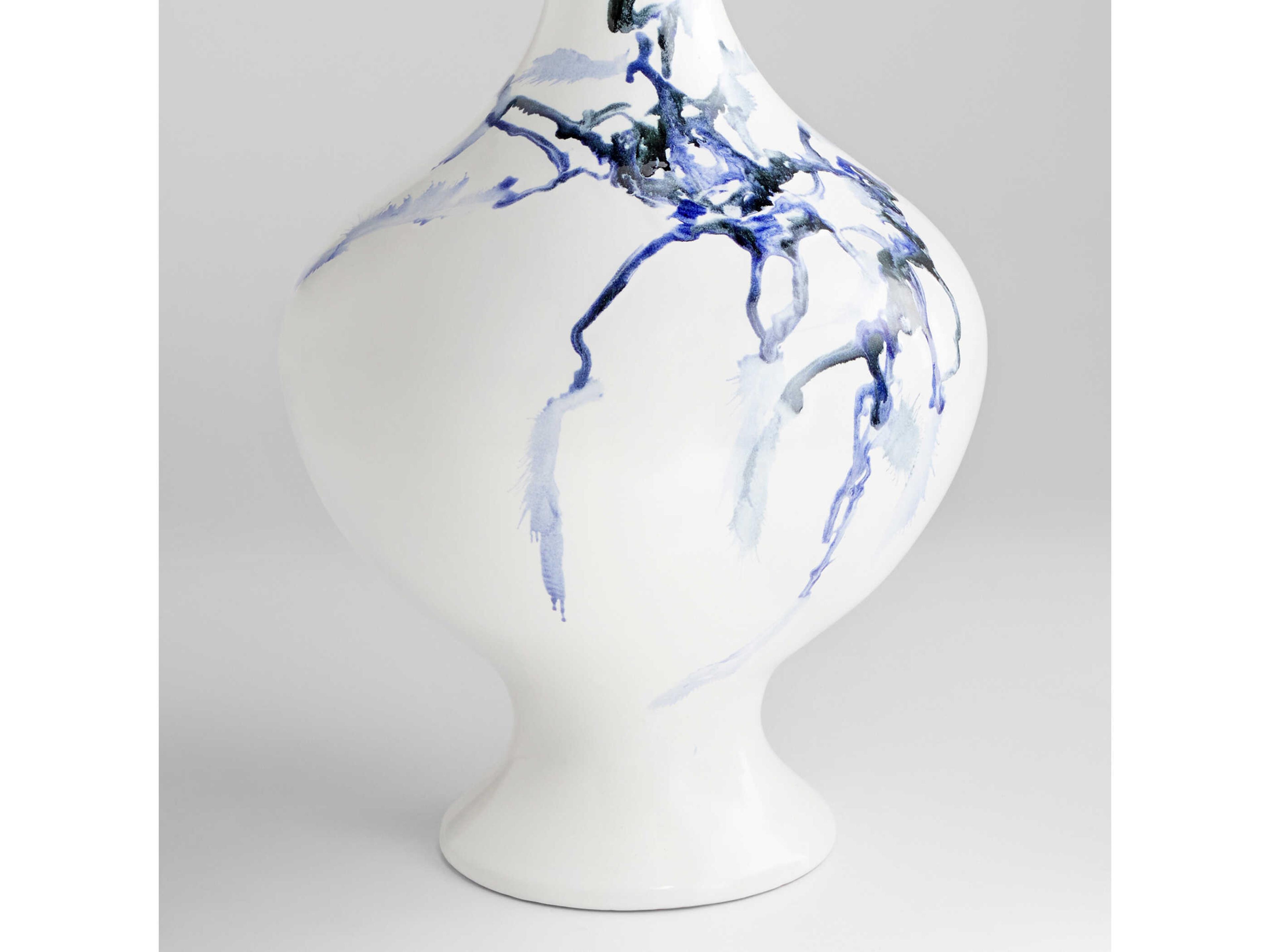 Cyan Design White Cobalt Blue Black Nola Vase