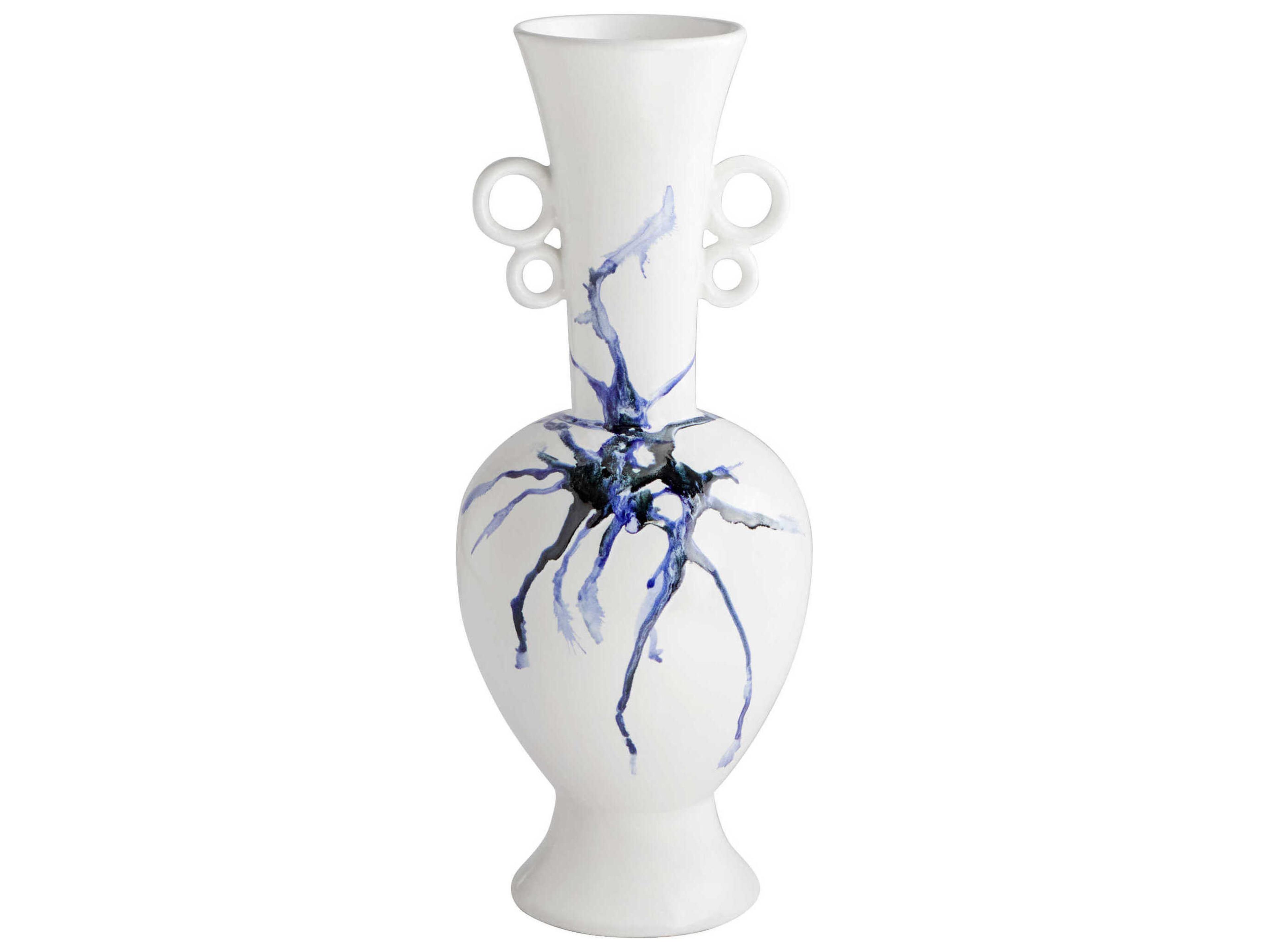 Cyan Design White Cobalt Blue Black Nola Vase