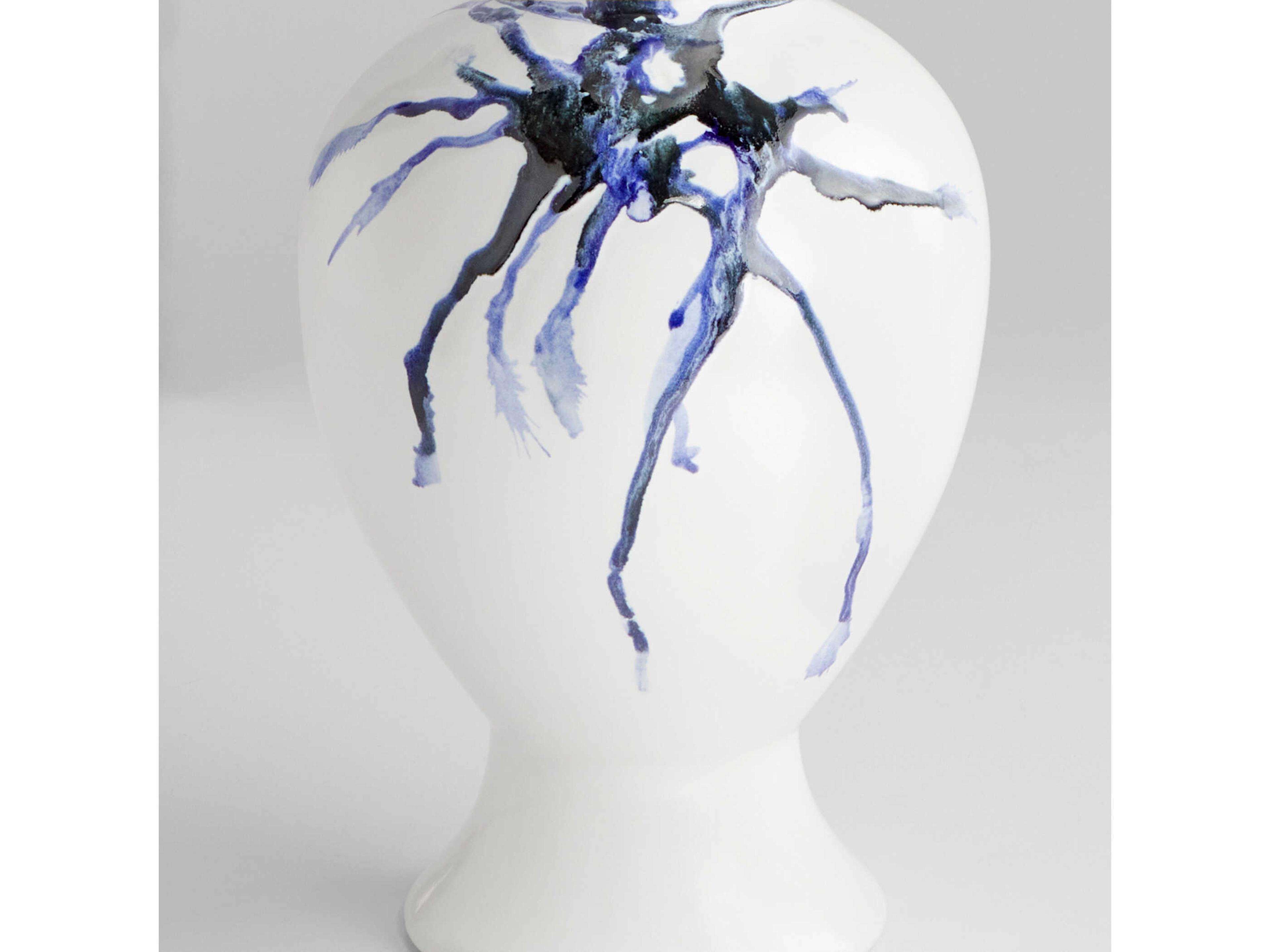 Cyan Design White Cobalt Blue Black Nola Vase