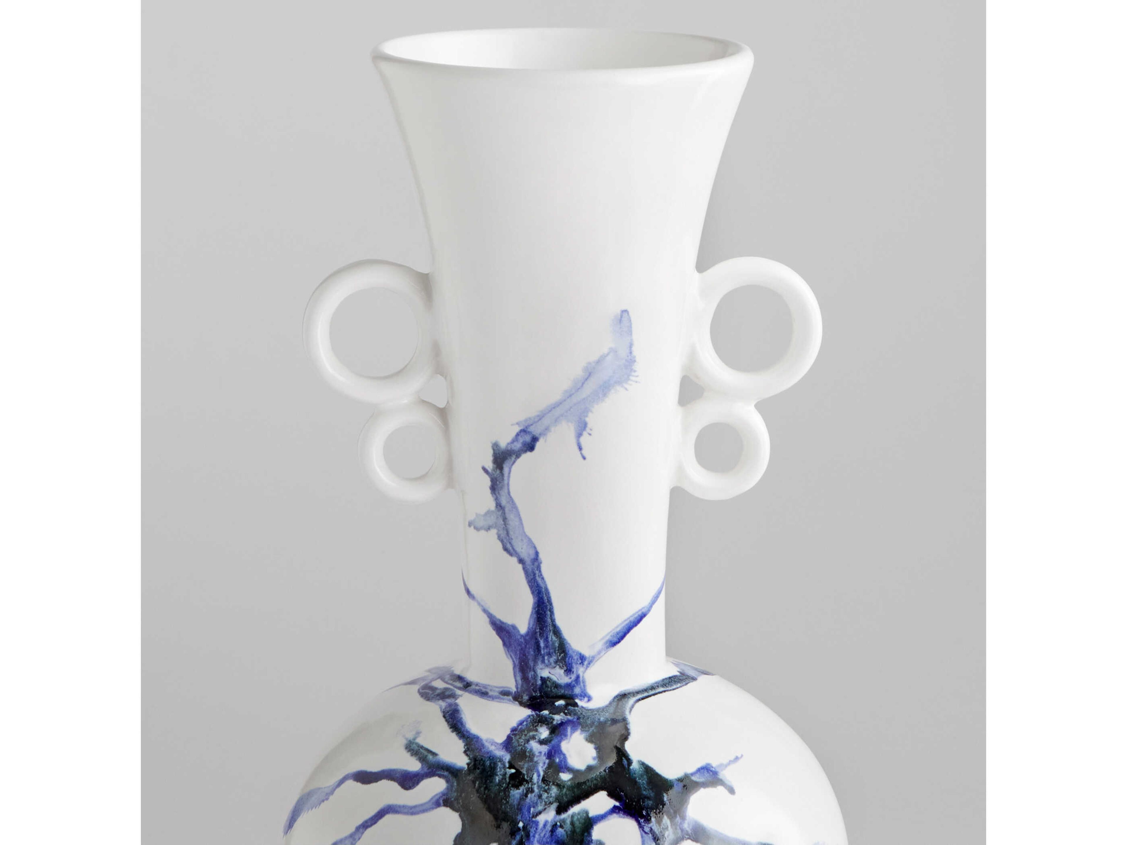 Cyan Design White Cobalt Blue Black Nola Vase