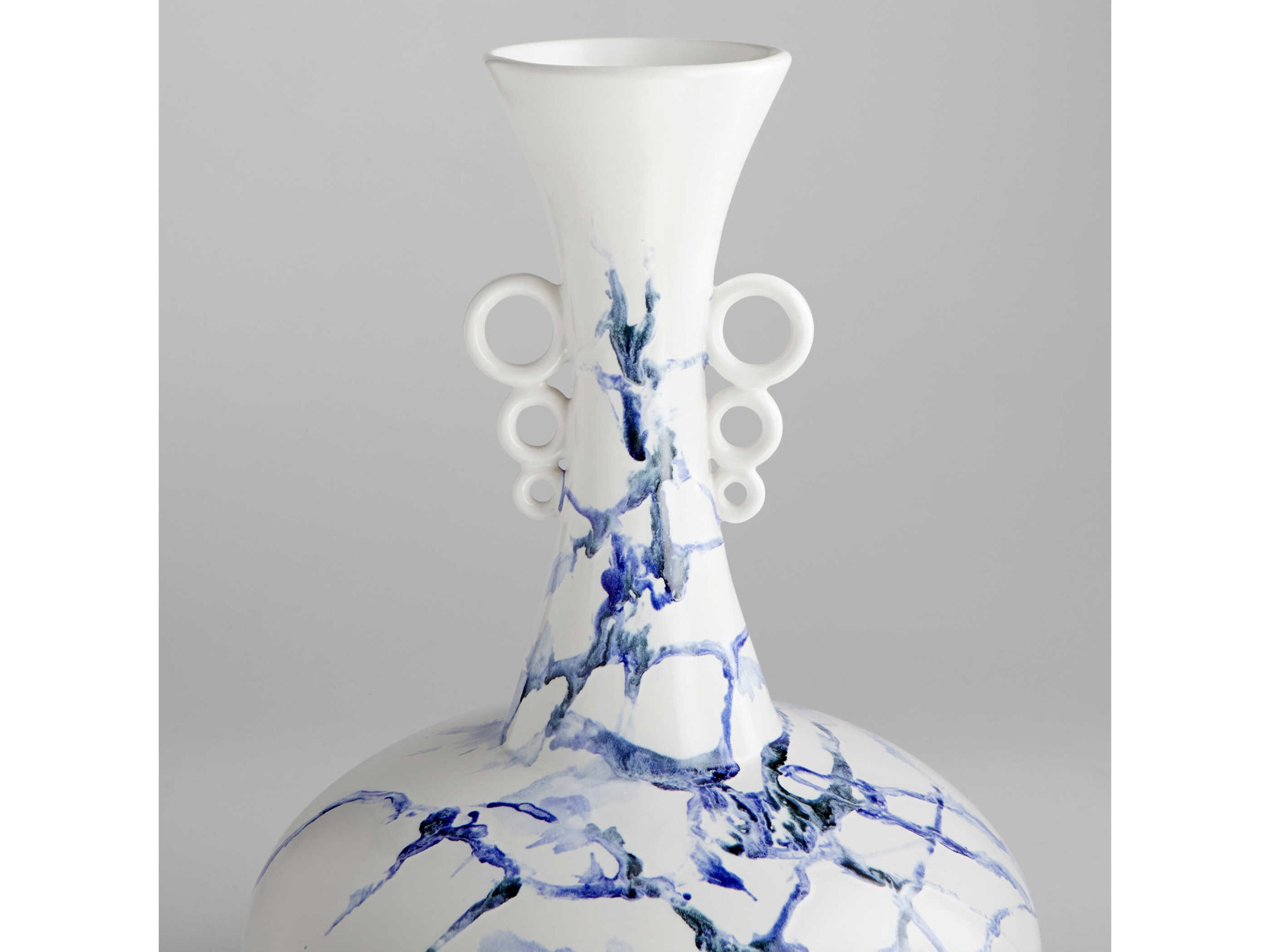Cyan Design White Cobalt Blue Black Nola Vase