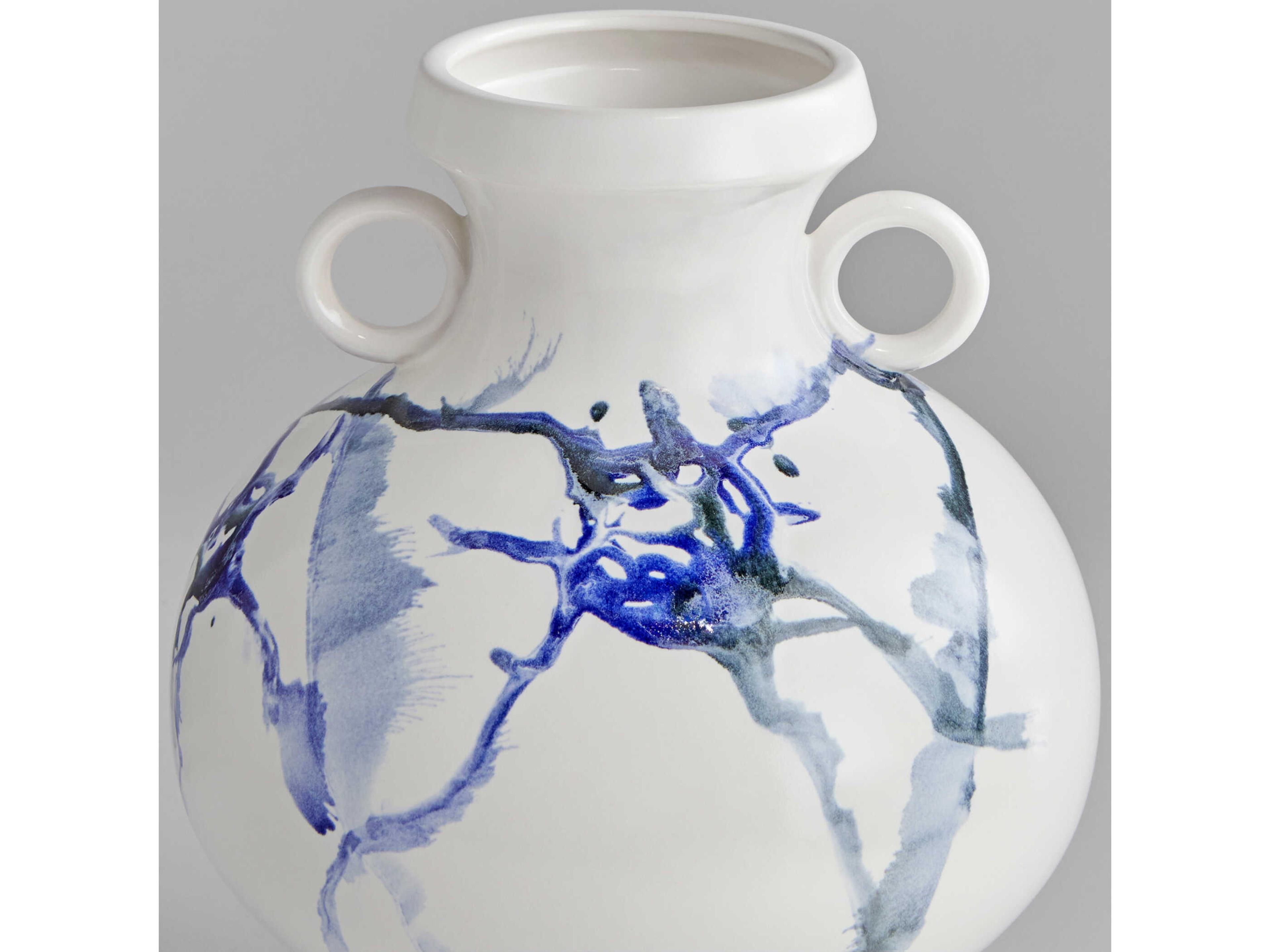 Cyan Design White Cobalt Blue Black Nola Vase