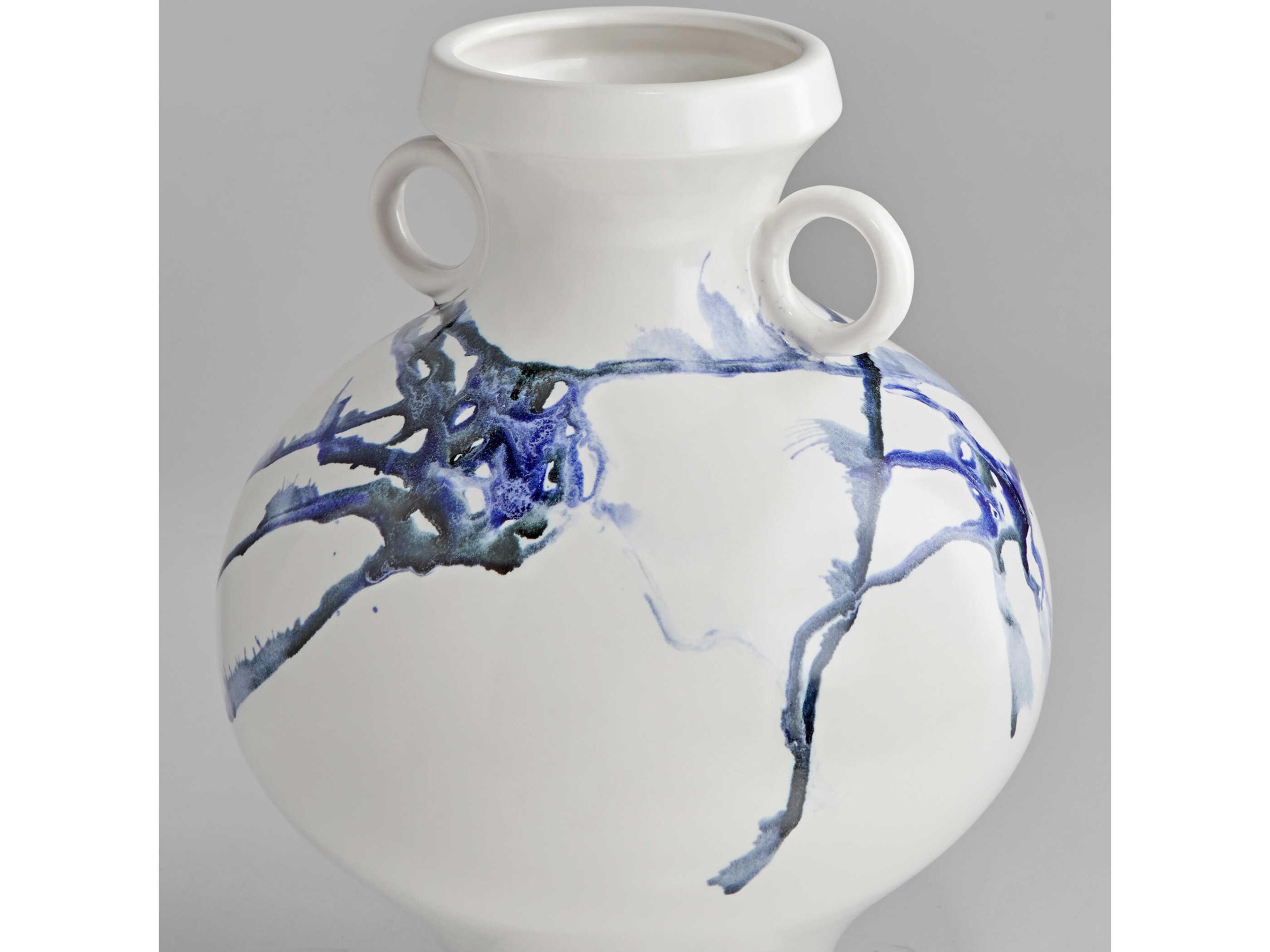 Cyan Design White Cobalt Blue Black Nola Vase