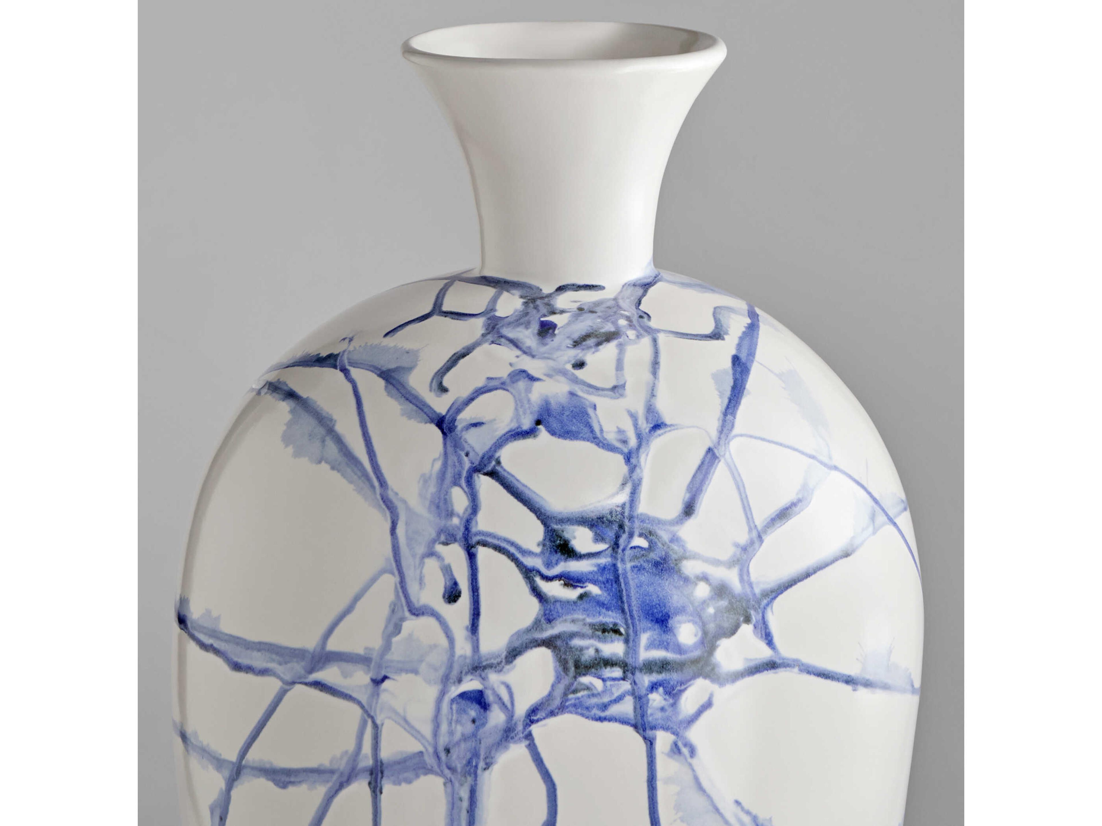 Cyan Design White Cobalt Blue Black Neos Vase