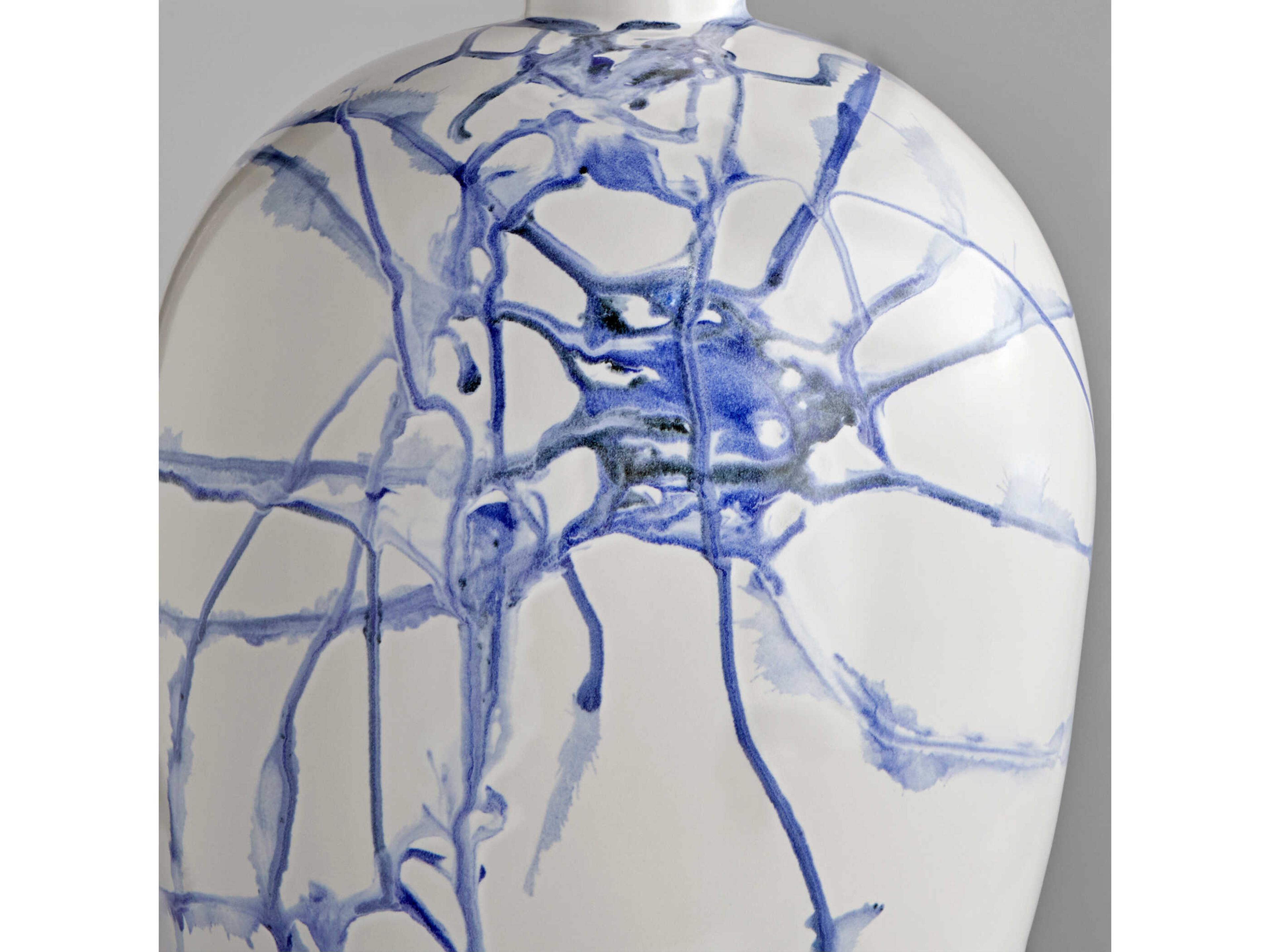 Cyan Design White Cobalt Blue Black Neos Vase