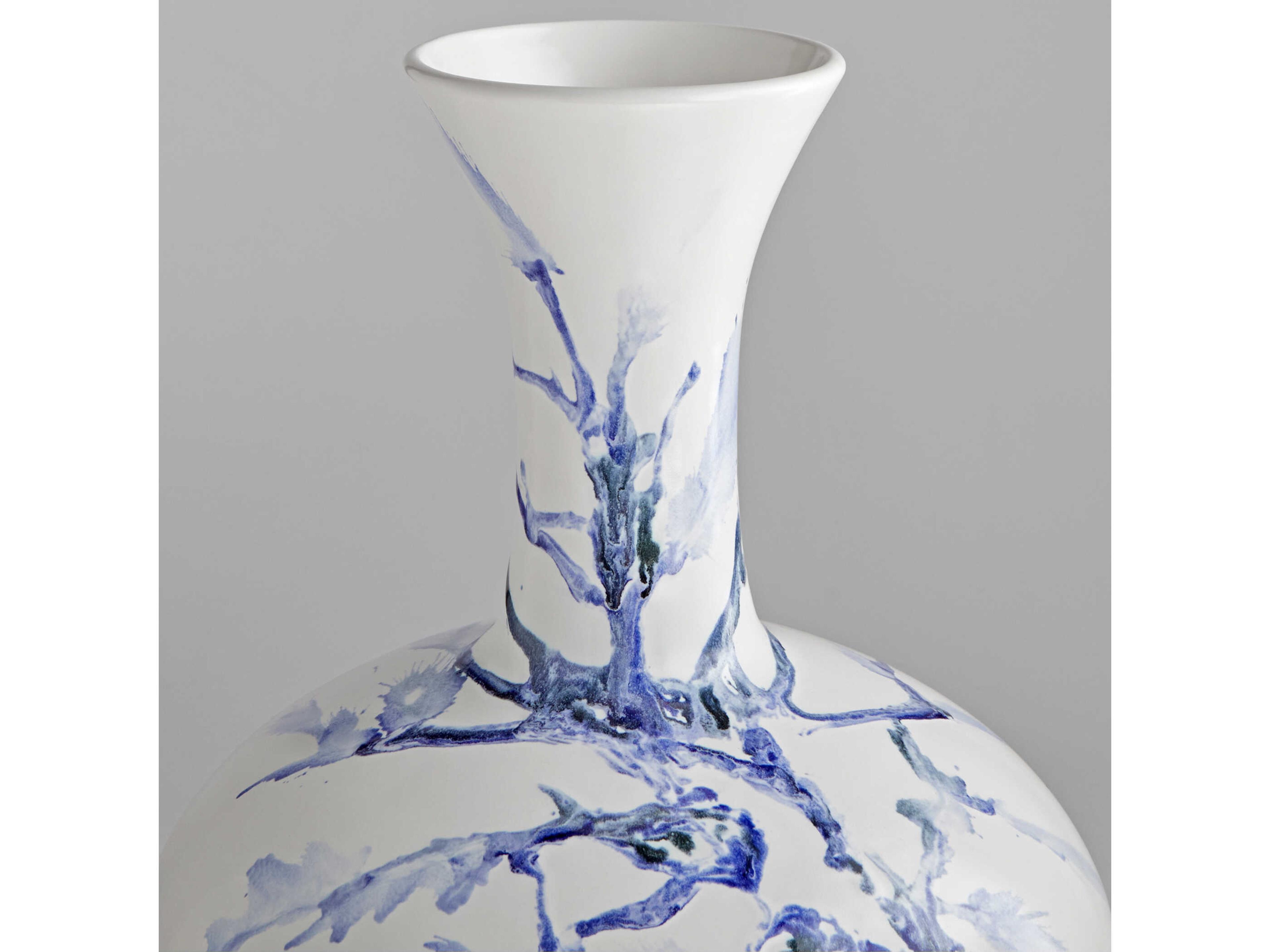 Cyan Design White Cobalt Blue Black Neos Vase