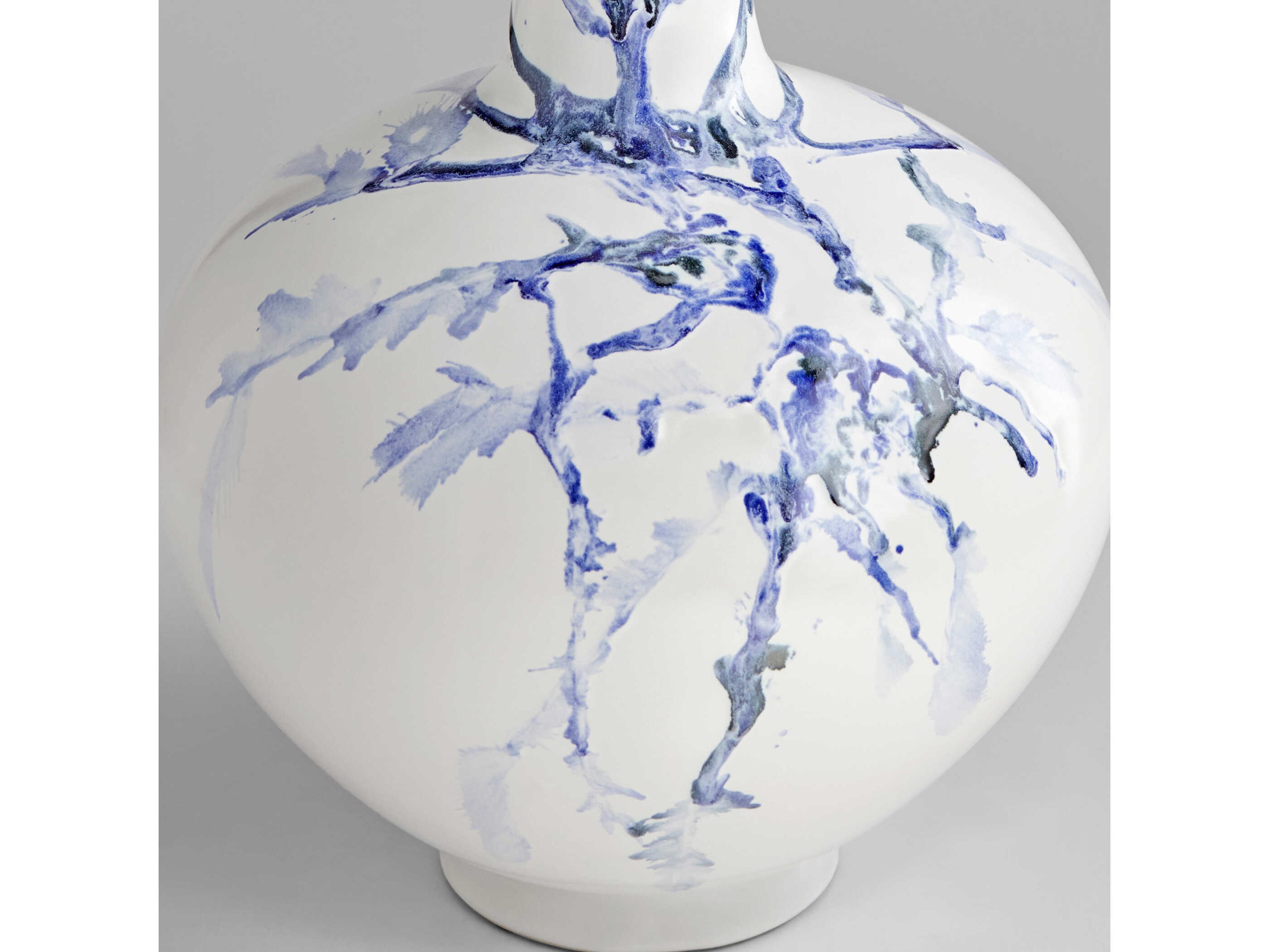 Cyan Design White Cobalt Blue Black Neos Vase
