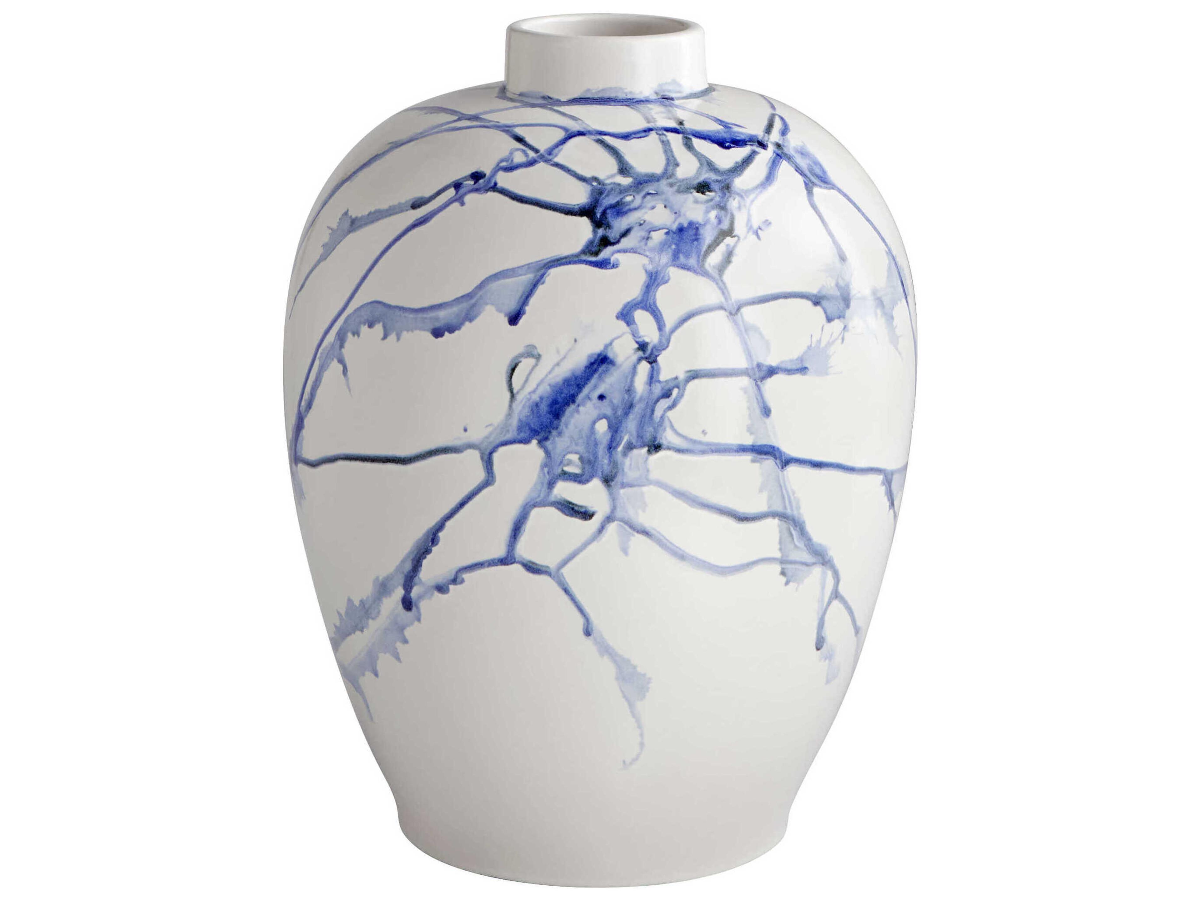 White Cobalt Blue Black Neos Vase