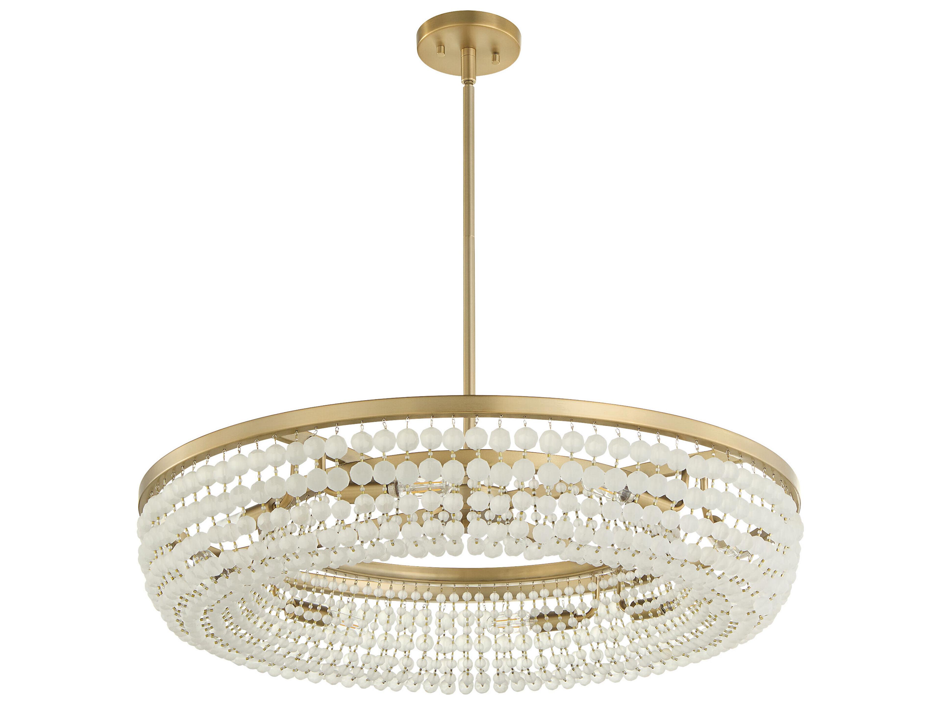 Ophelia 8-Light Aged Brass Pendant