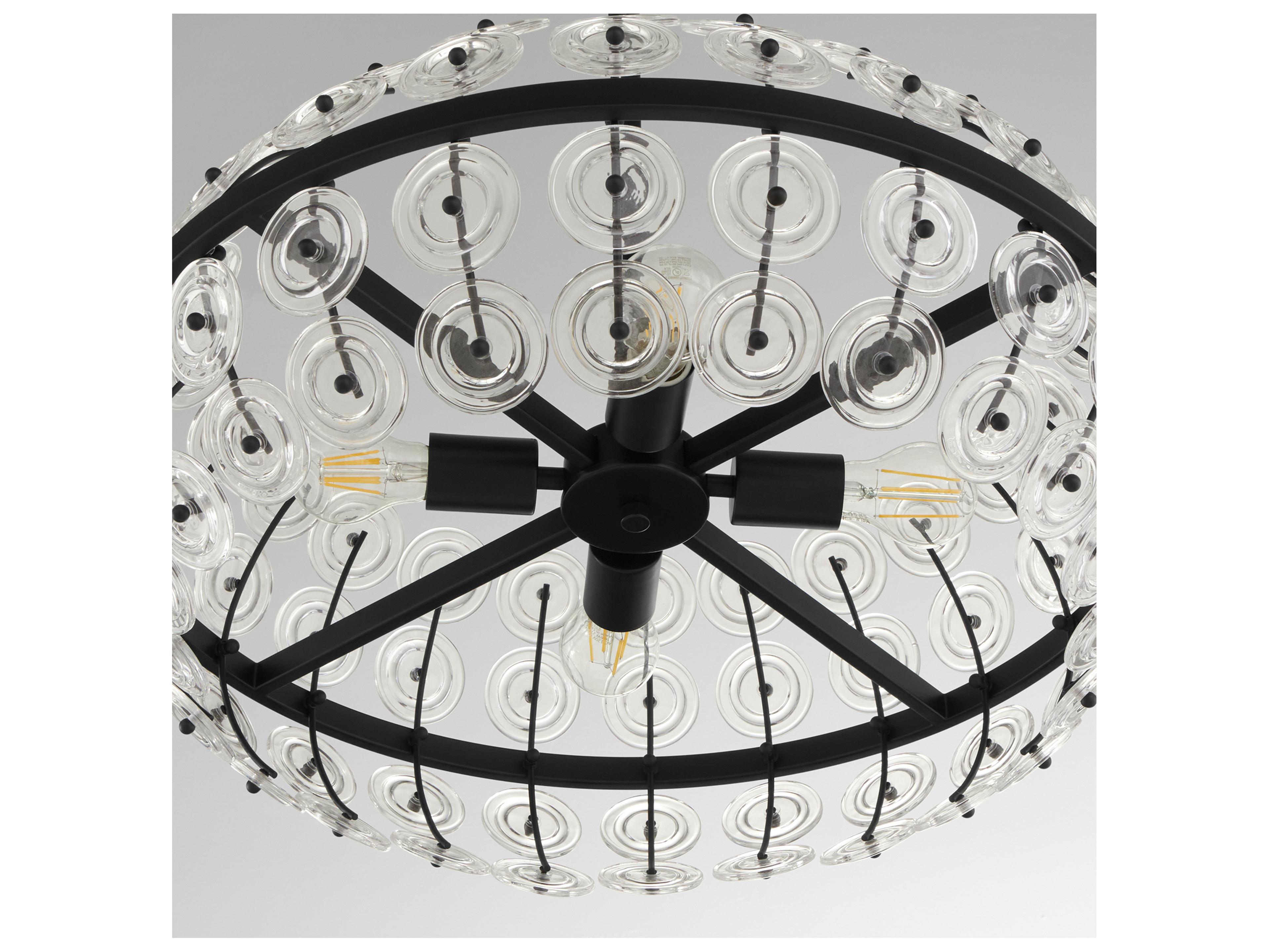 Cyan Design Selena 4-Light Matte Black Round Pendant