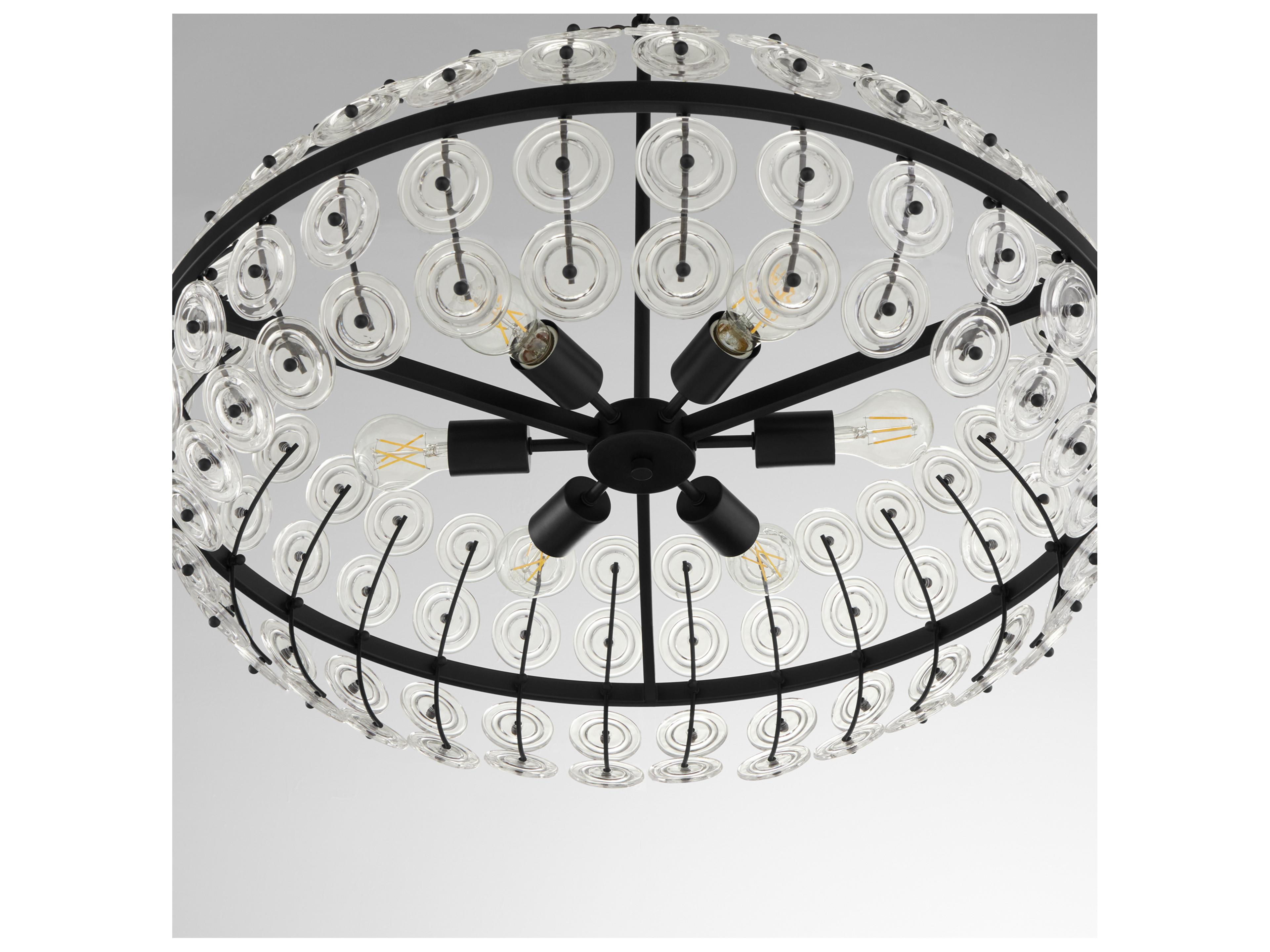 Cyan Design Selena 6-Light Matte Black Round Pendant