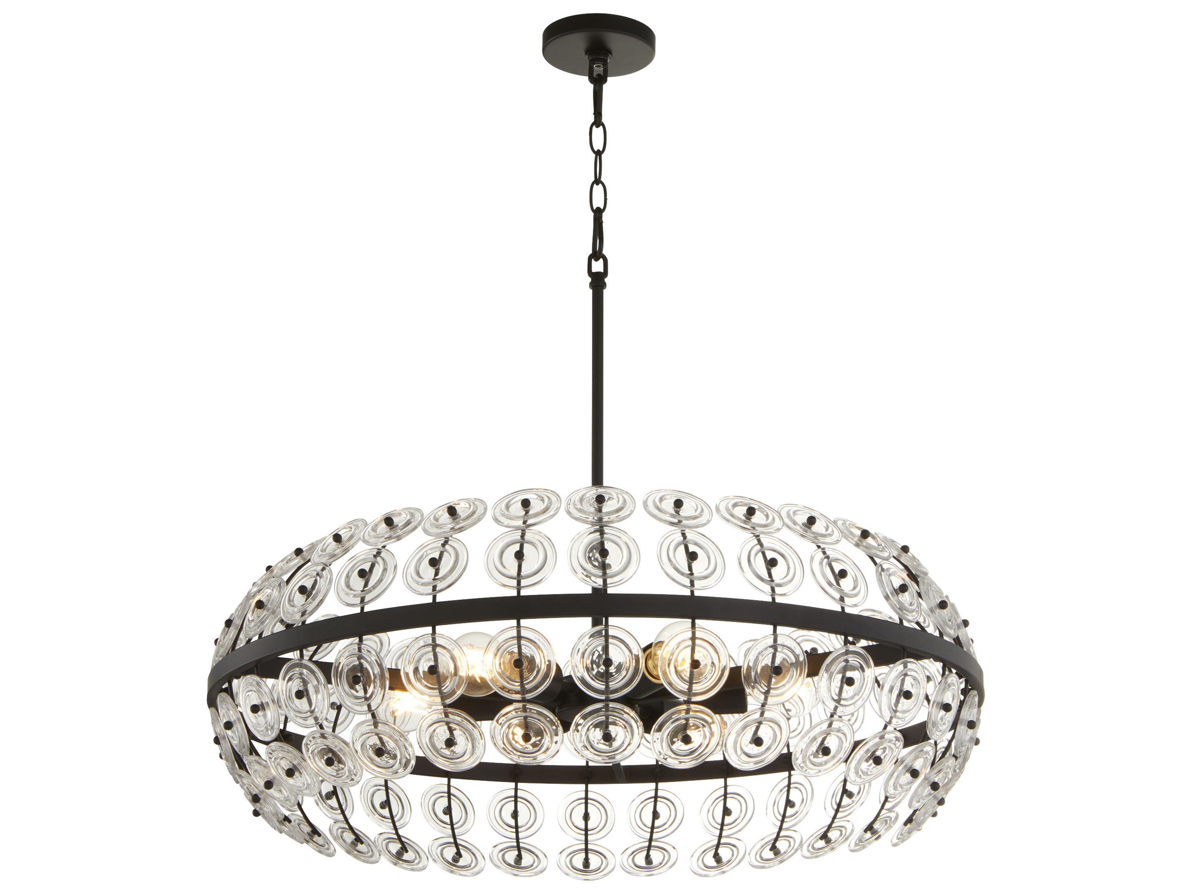 Cyan Design Selena 6-Light Matte Black Round Pendant