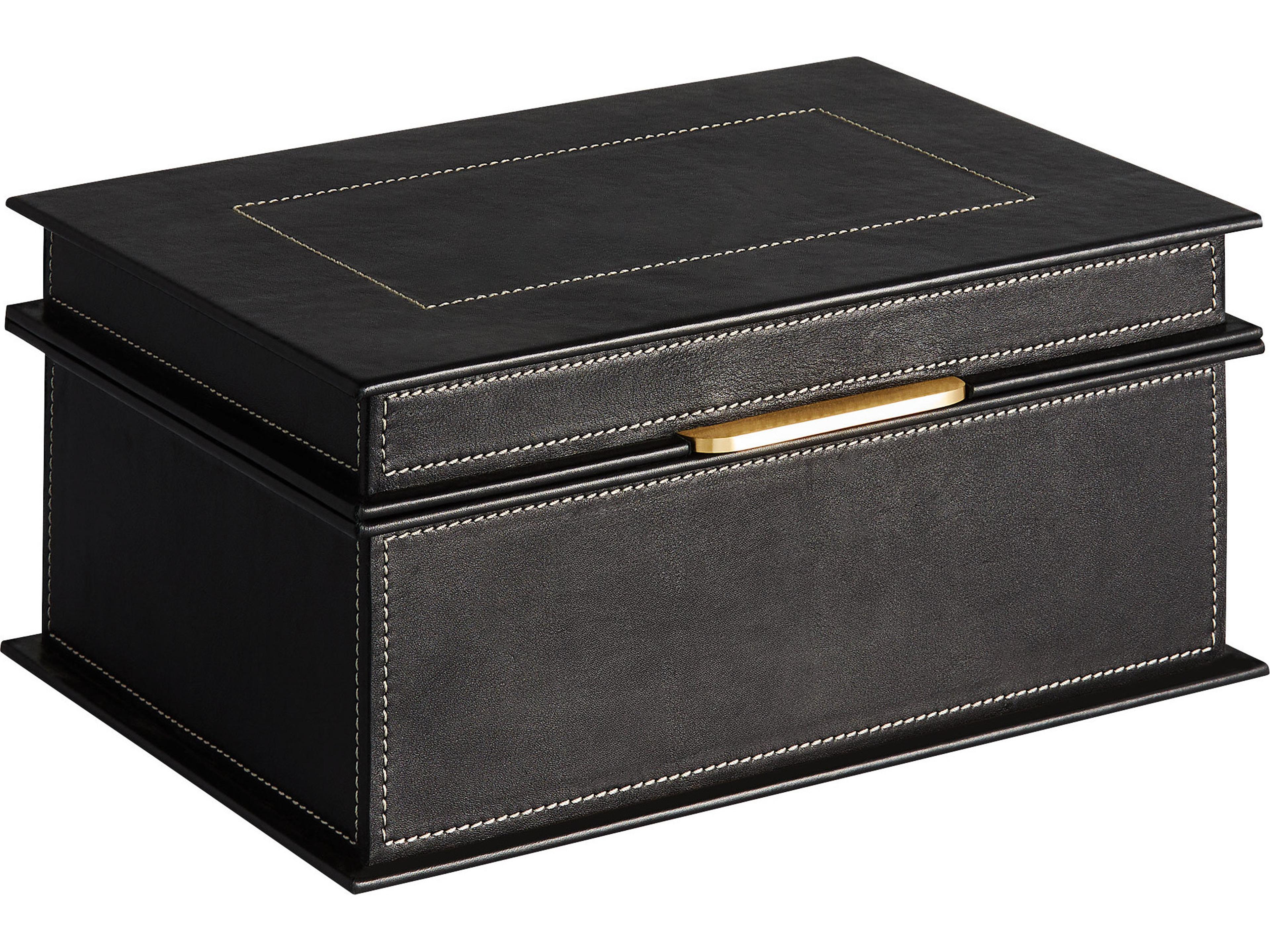 Cyan Design Garcia Black Grey Antique Brass Jewelry Box