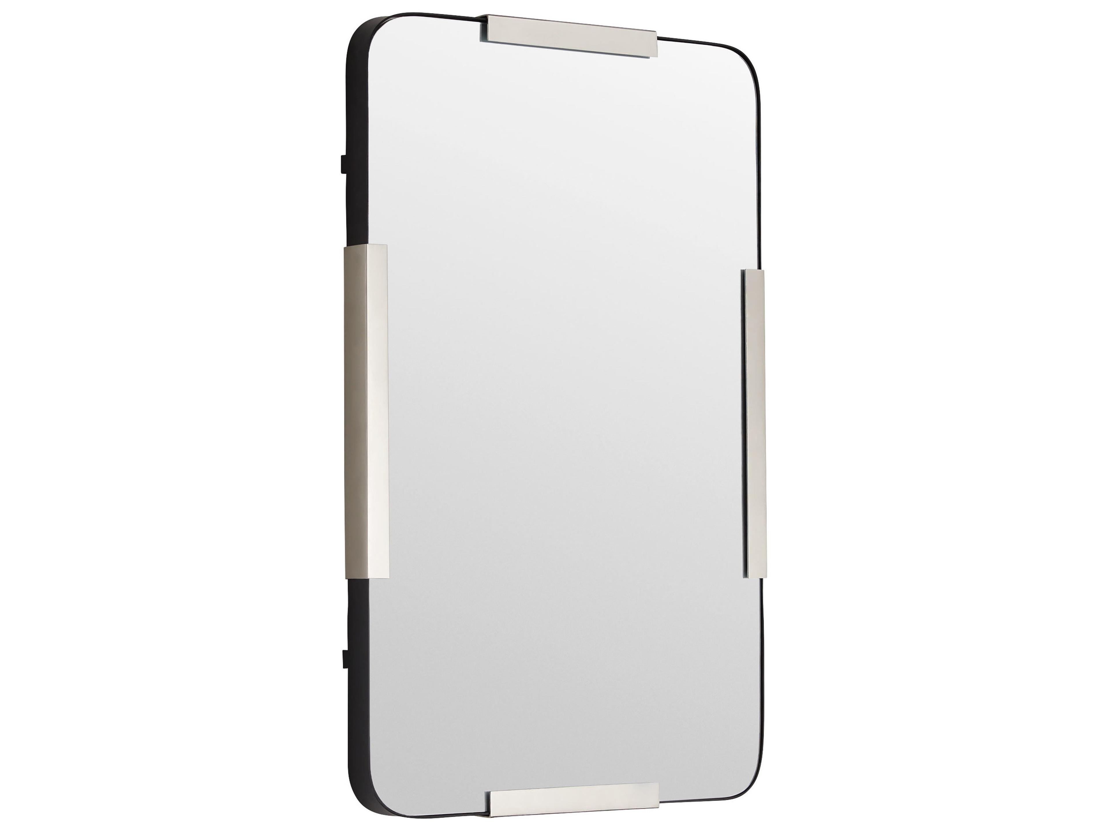 Speculo Antique Nickel Wall Mirror Rectangular