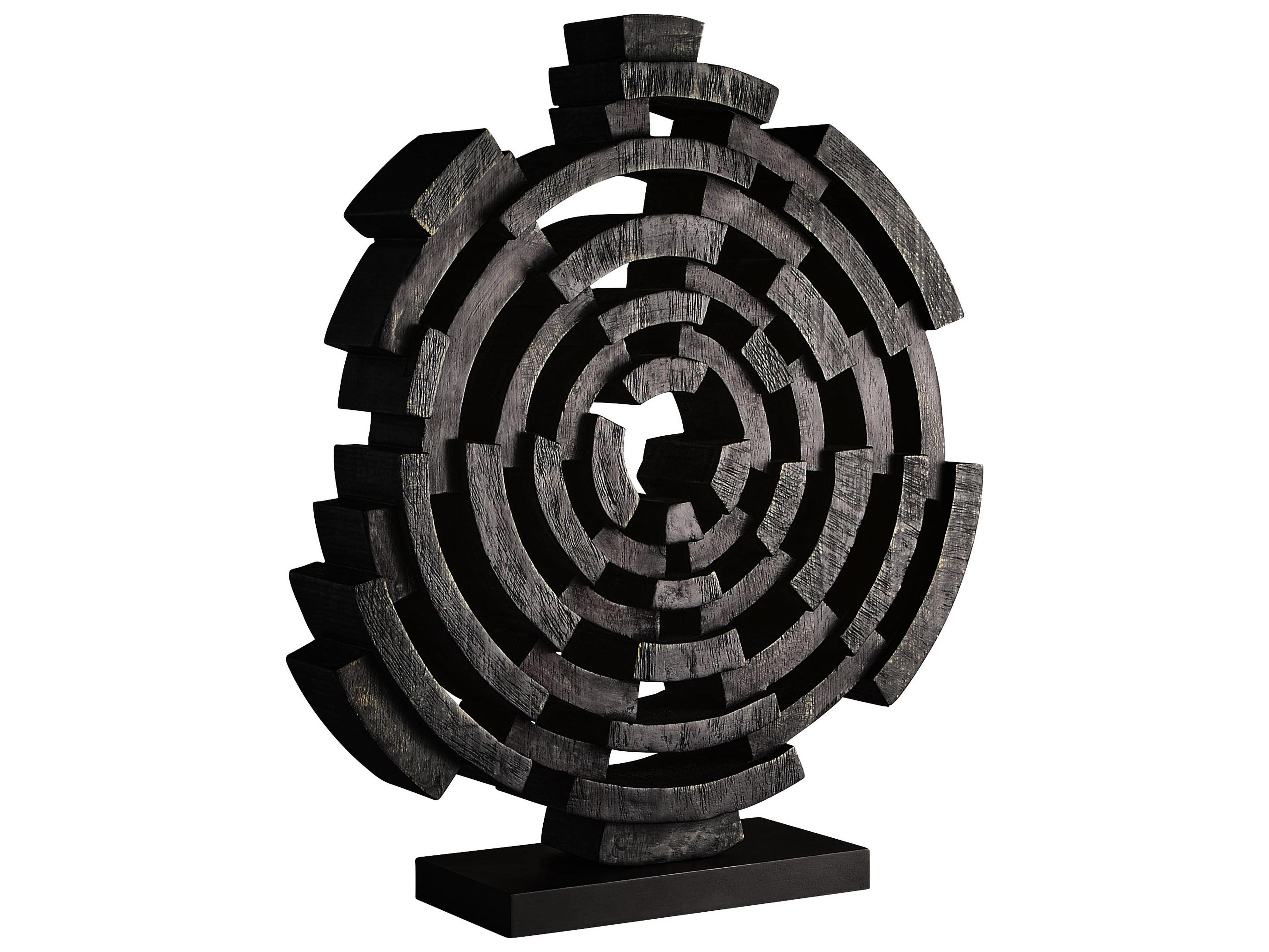 Cyan Design Vortex Black Walnut Sculpture