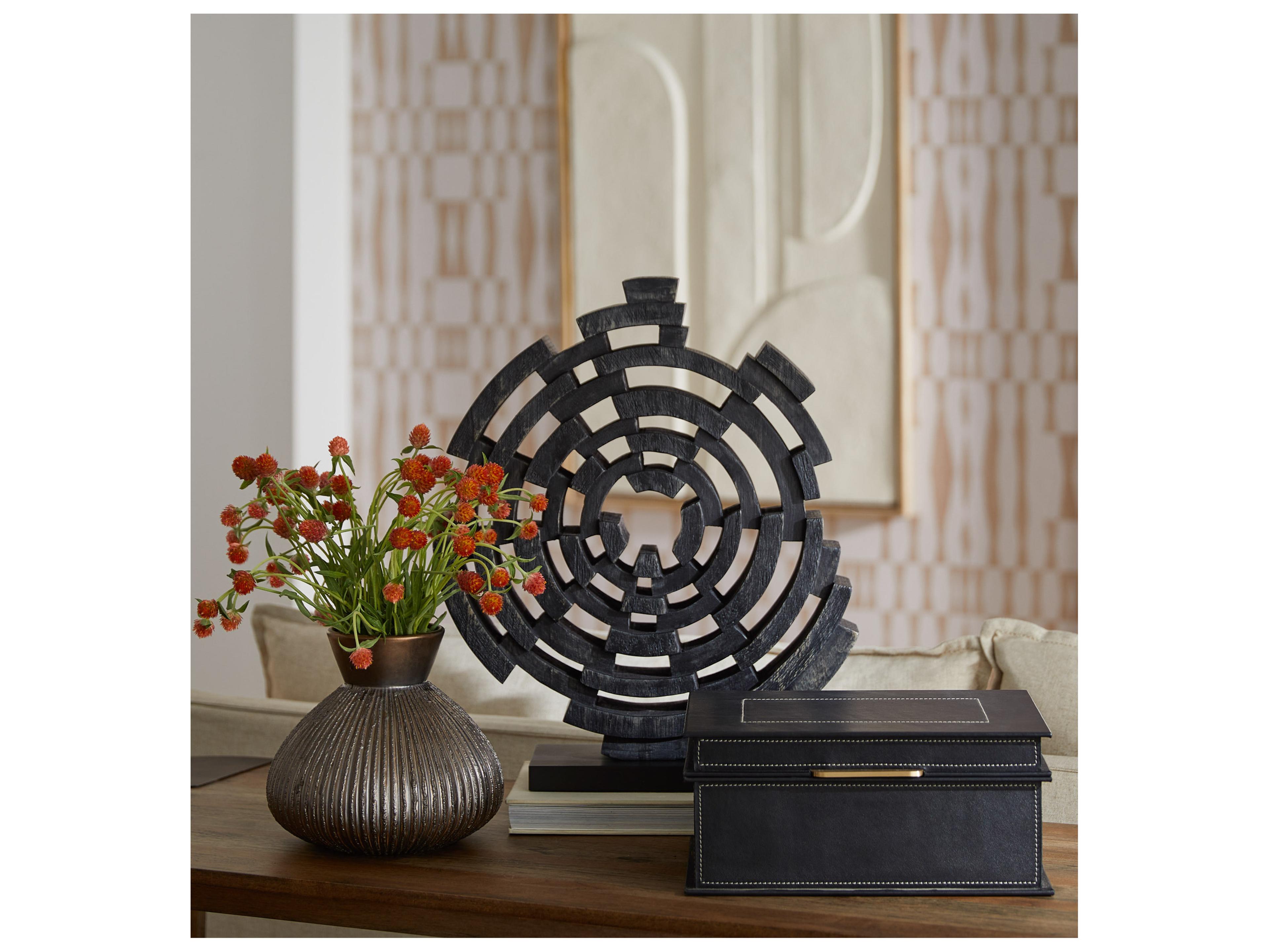 Cyan Design Vortex Black Walnut Sculpture