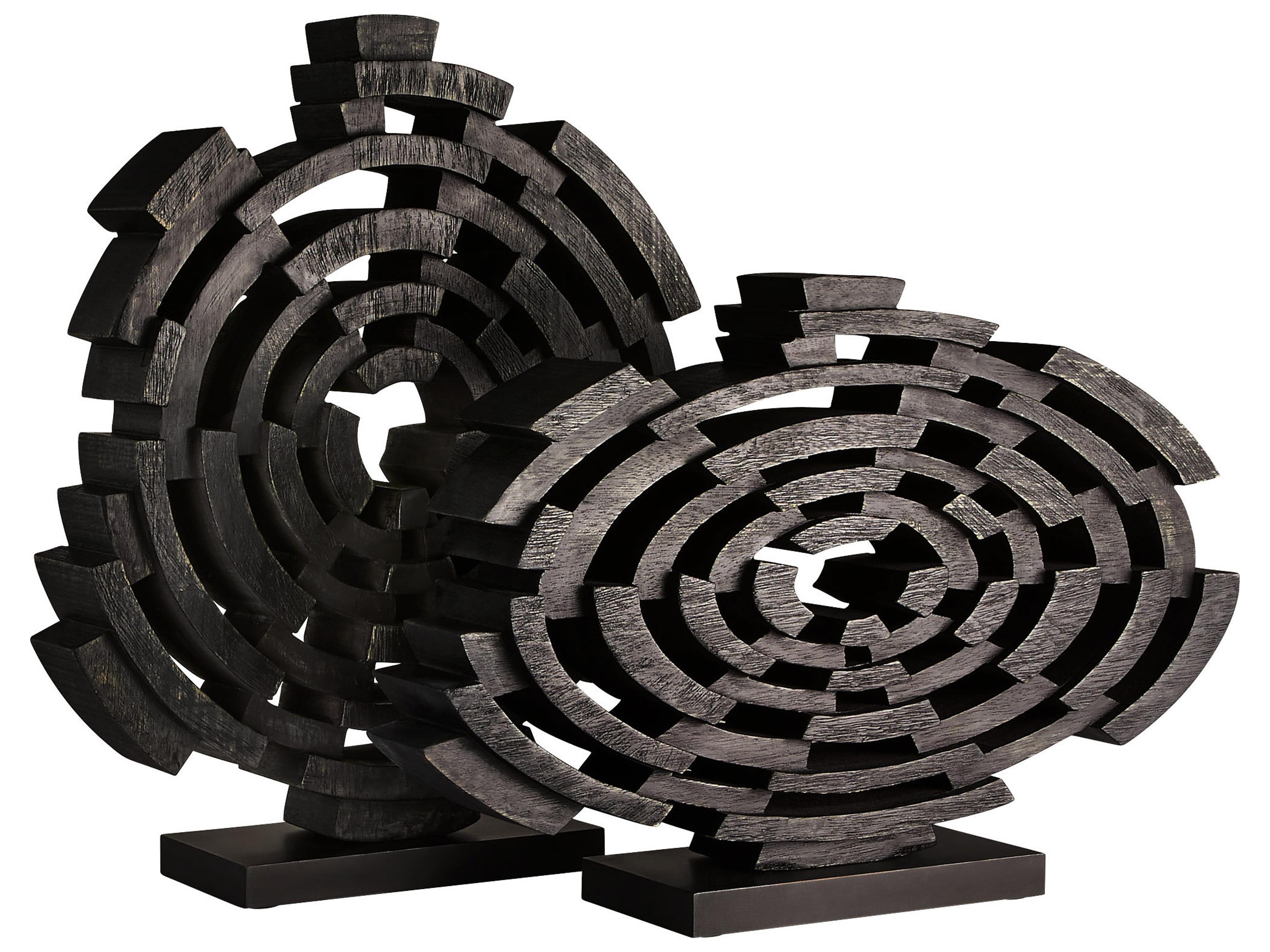 Cyan Design Vortex Black Walnut Sculpture