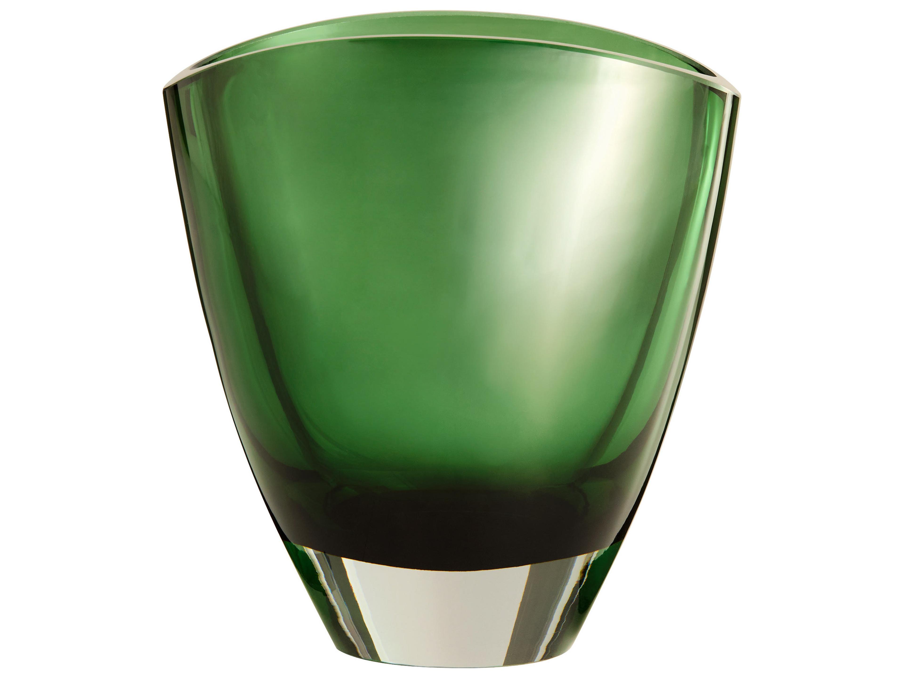 Muzo Emerald Green Clear Vase