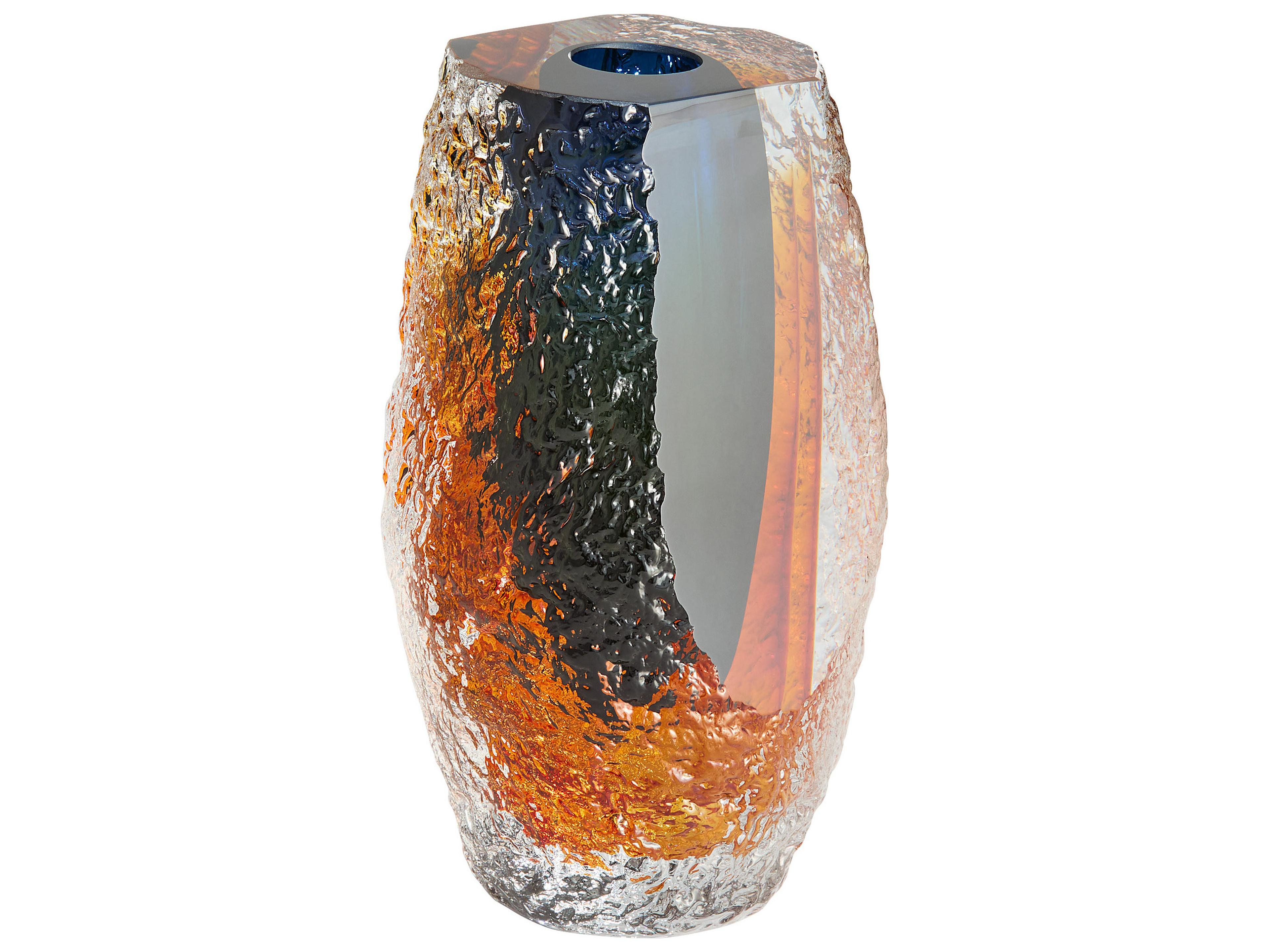 Cyan Design Halley Blue Clear Amber Vase