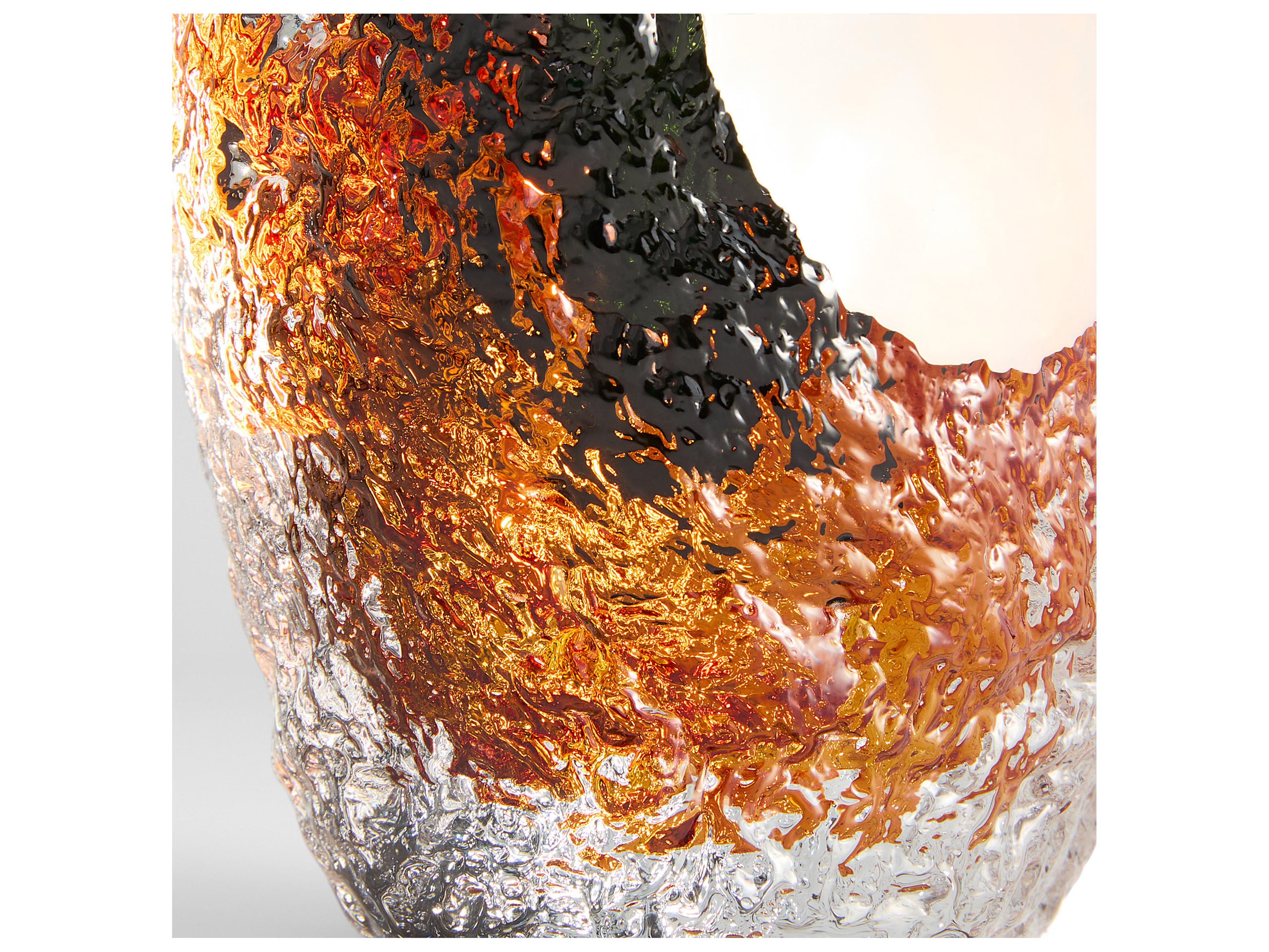 Cyan Design Halley Blue Clear Amber Vase