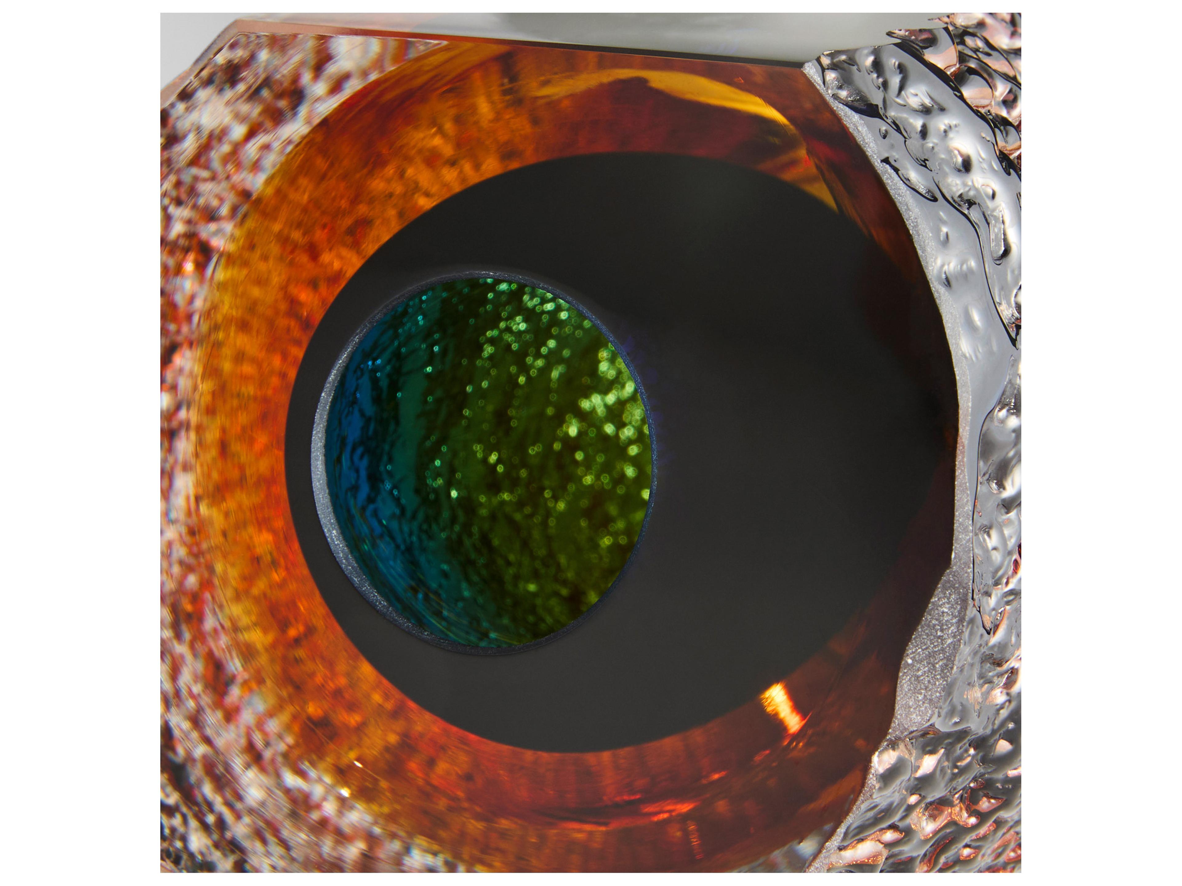 Cyan Design Halley Blue Clear Amber Vase