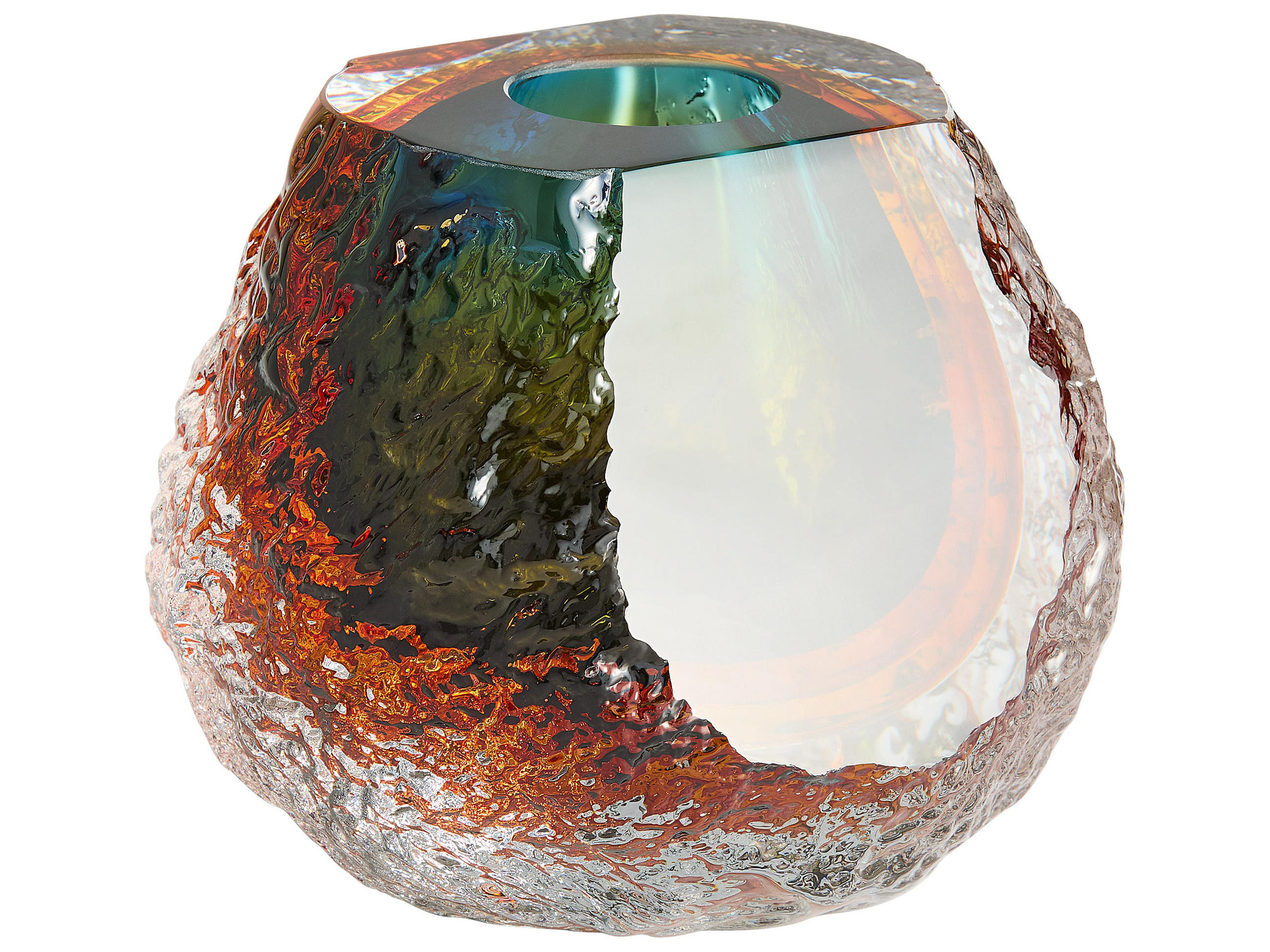 Cyan Design Halley Blue Clear Amber Vase