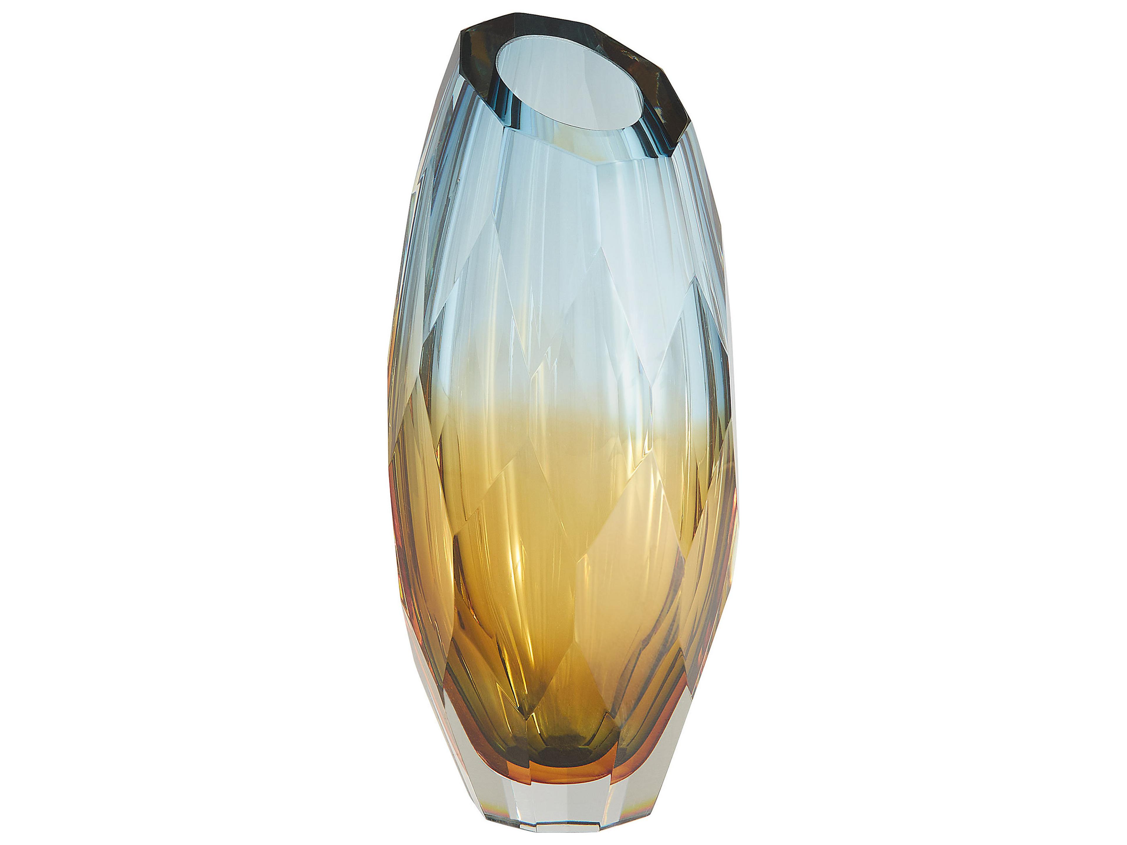 Cyan Design Alba Blue Amber Orange Vase