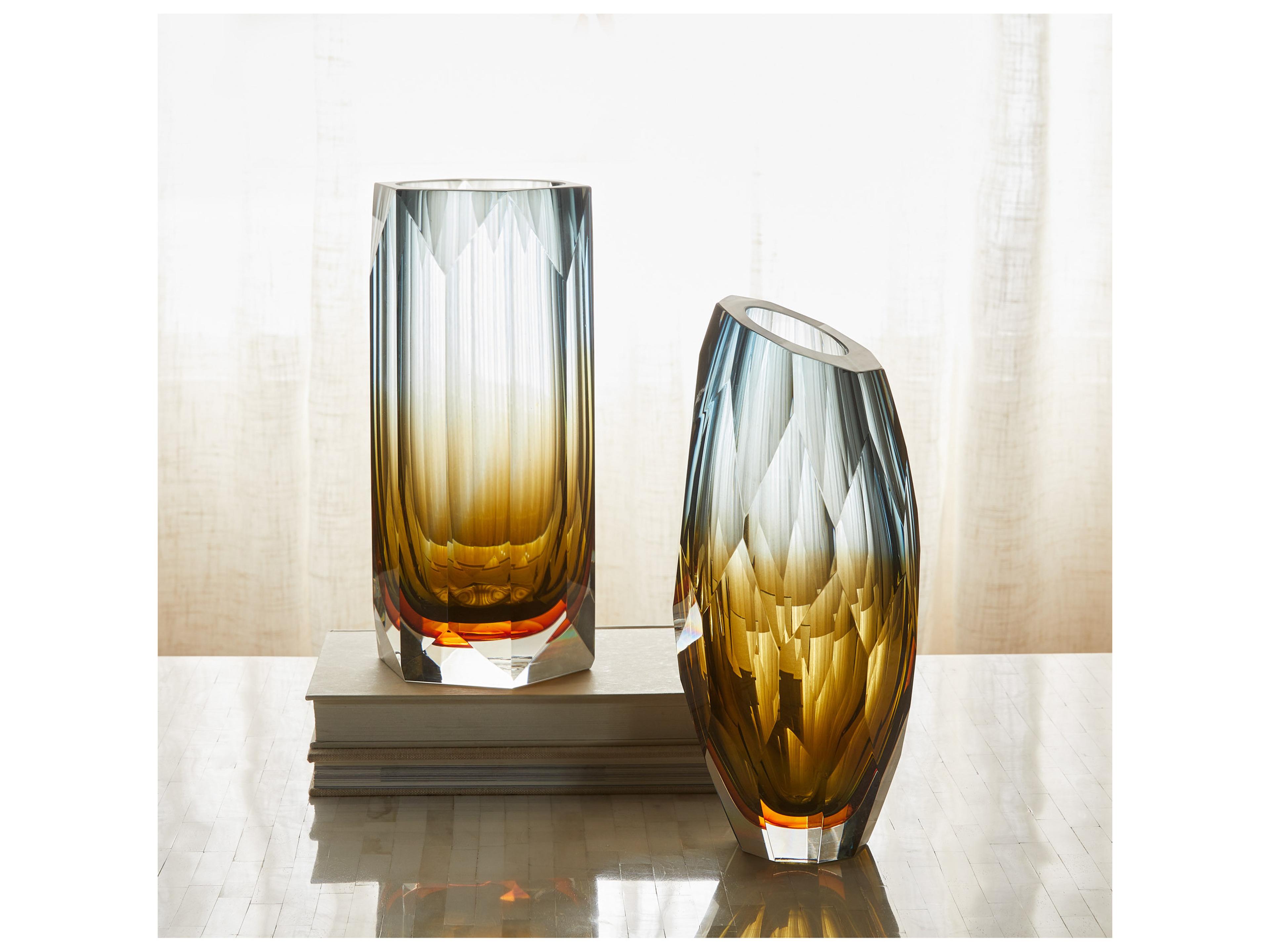 Cyan Design Alba Blue Amber Orange Vase