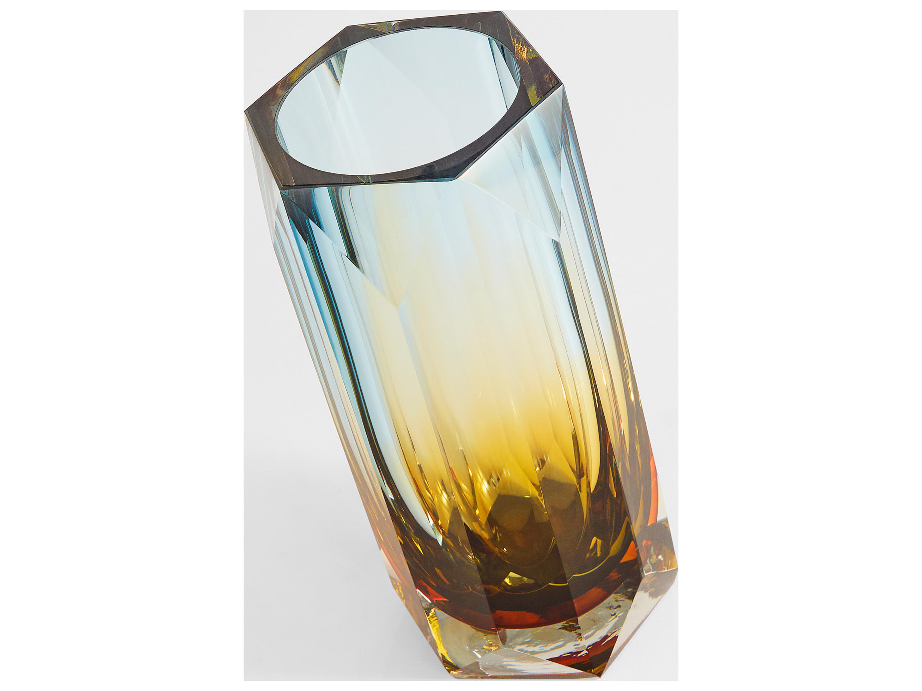 Cyan Design Alba Blue Amber Orange Vase