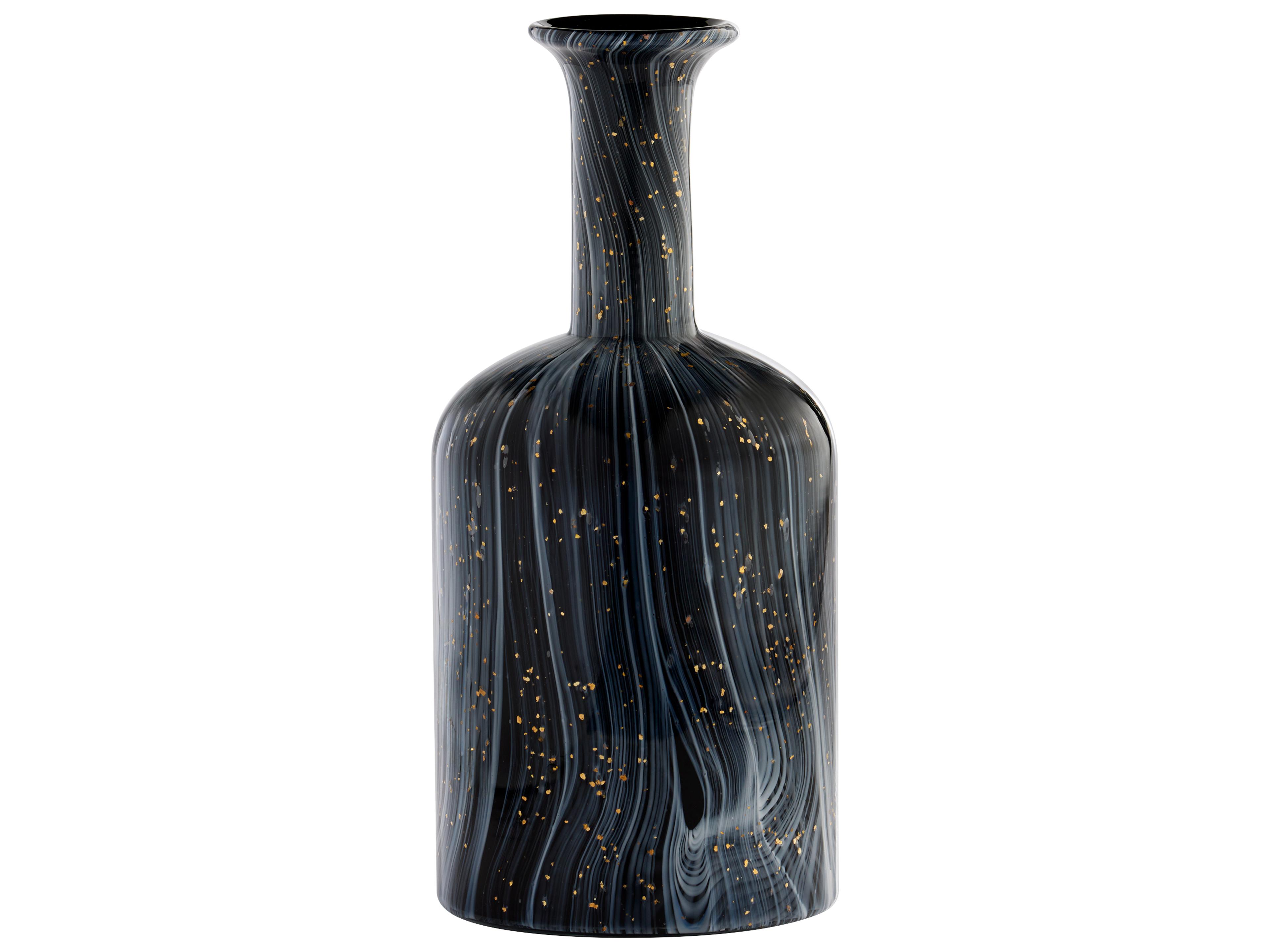 Infinity Black Grey Gold Vase