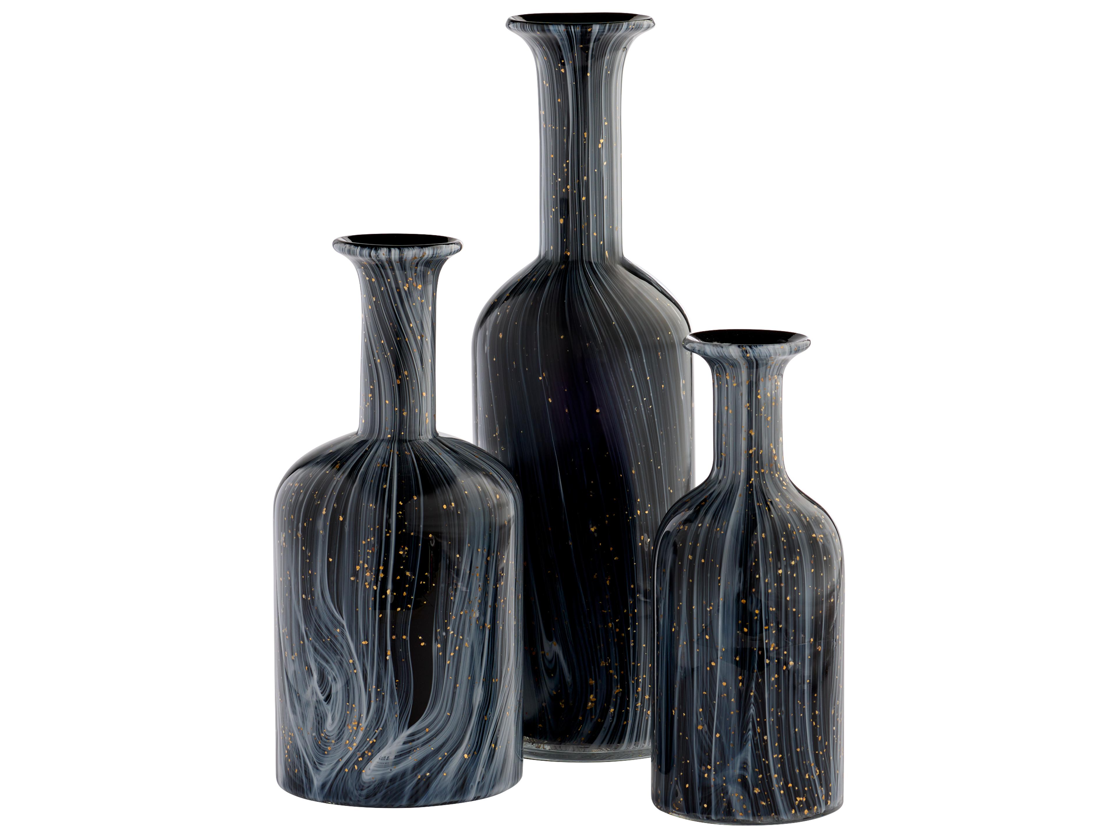 Cyan Design Infinity Black Grey Gold Vase