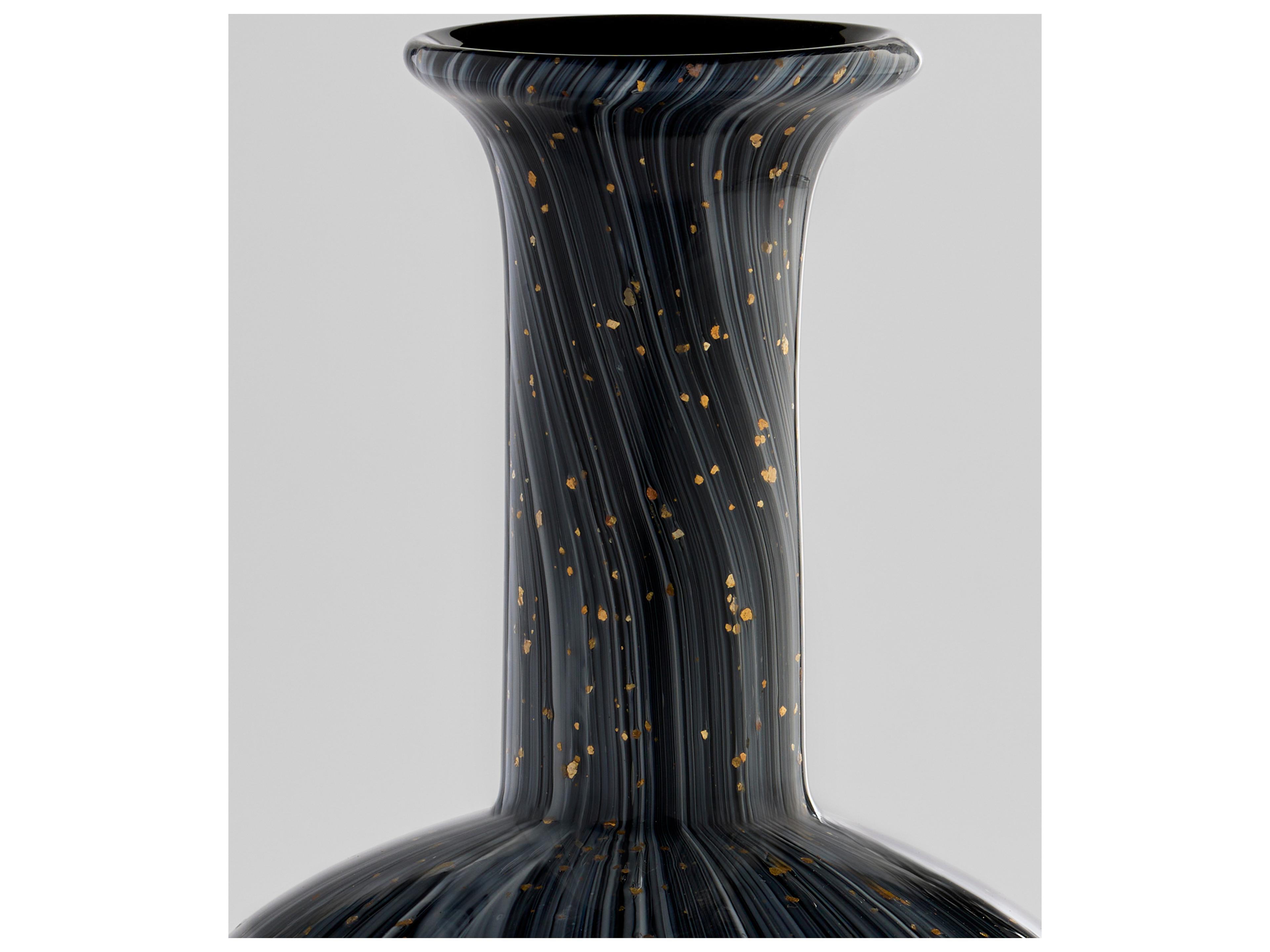Cyan Design Infinity Black Grey Gold Vase