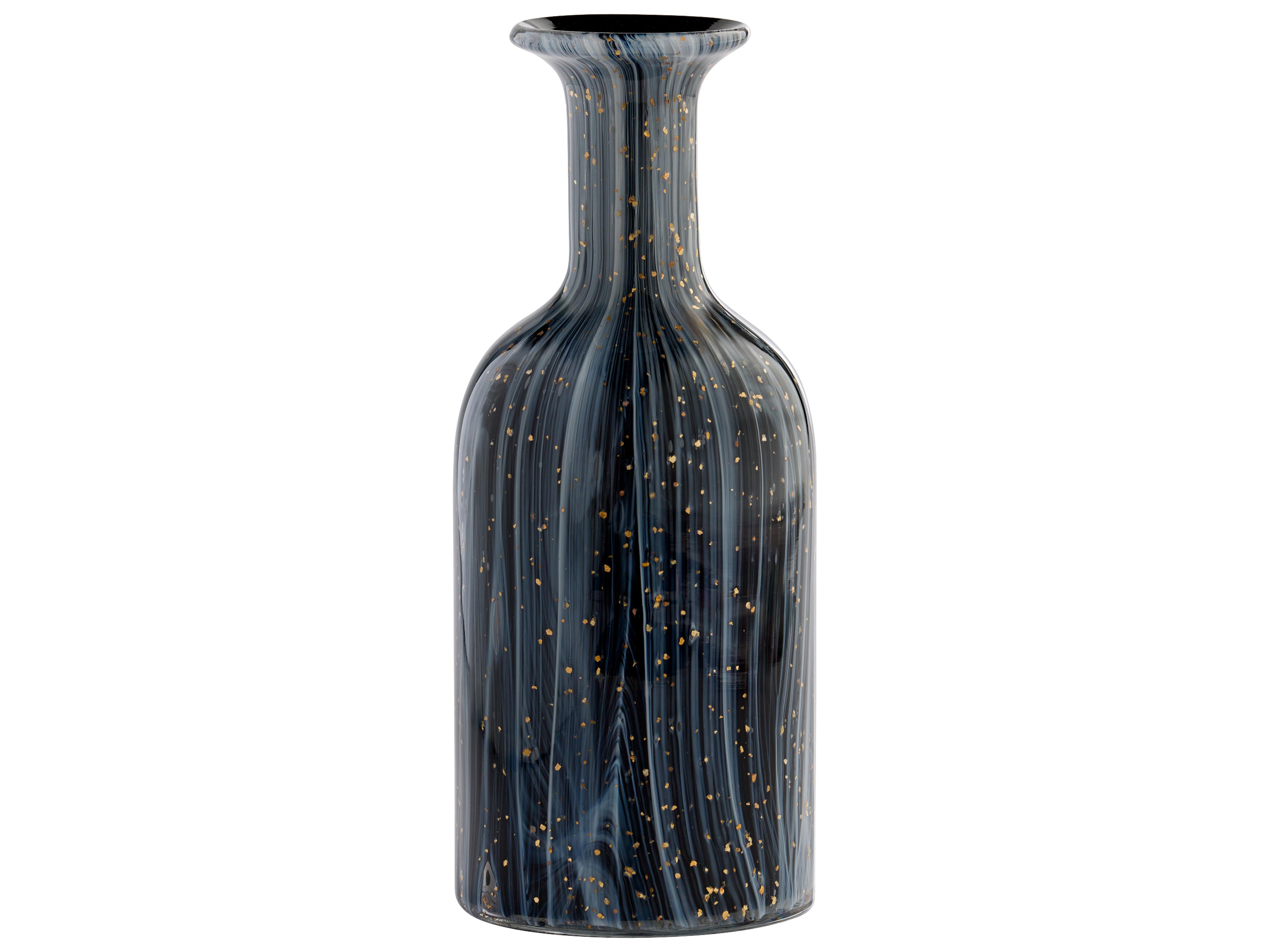 Infinity Black Grey Gold Vase