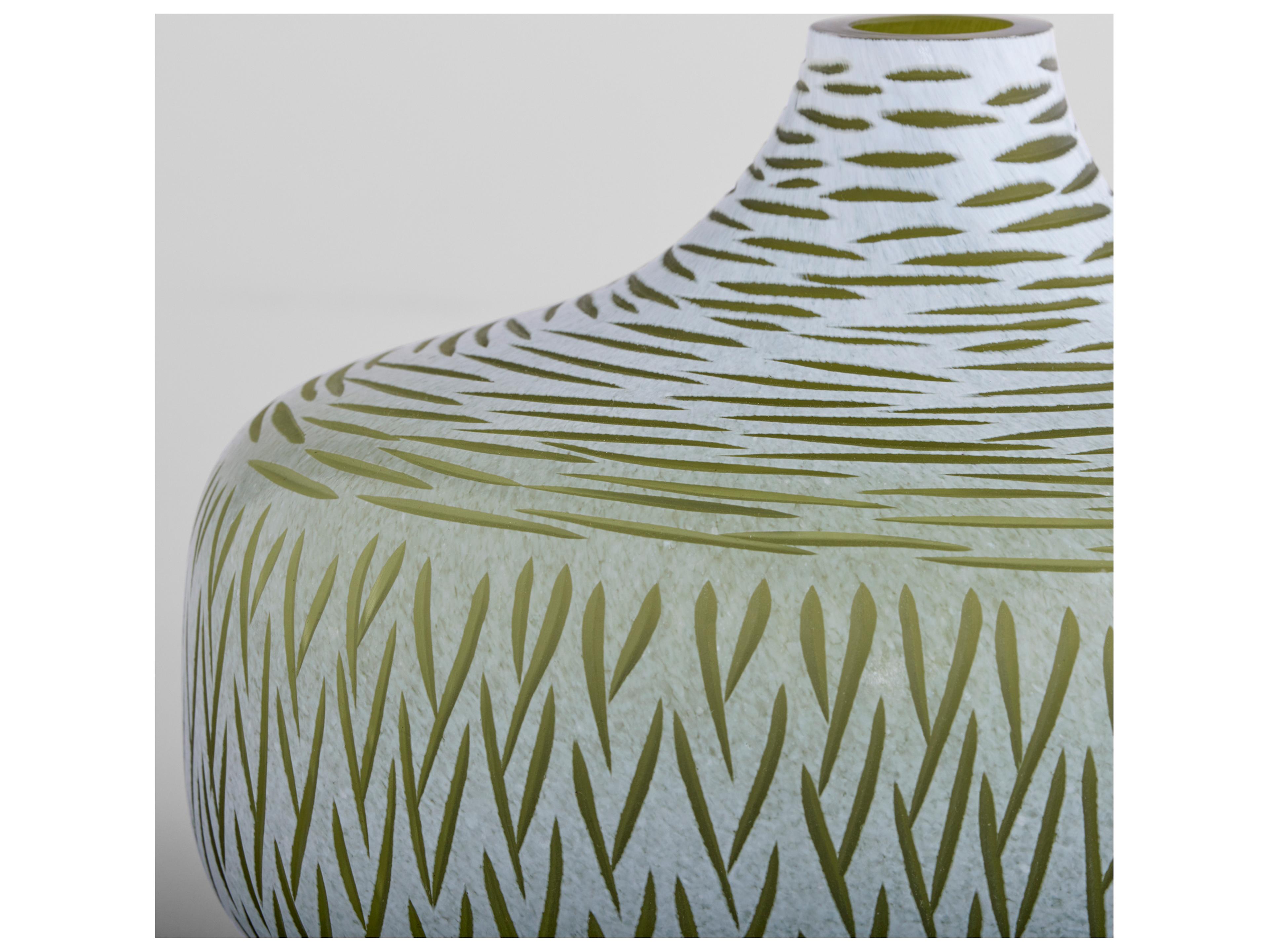 Cyan Design Signo Green White Vase