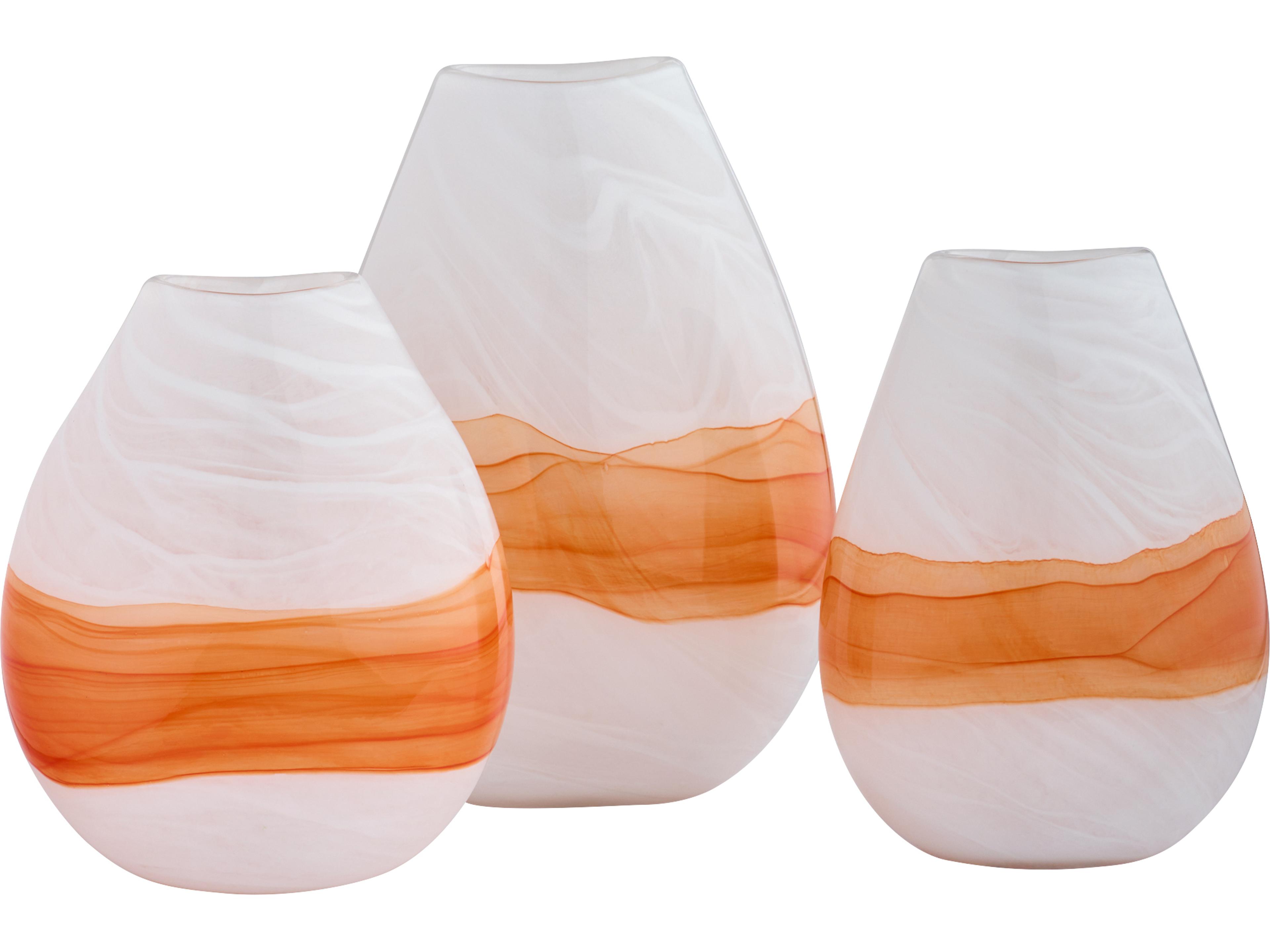 Cyan Design Pacaya White Orange Vase