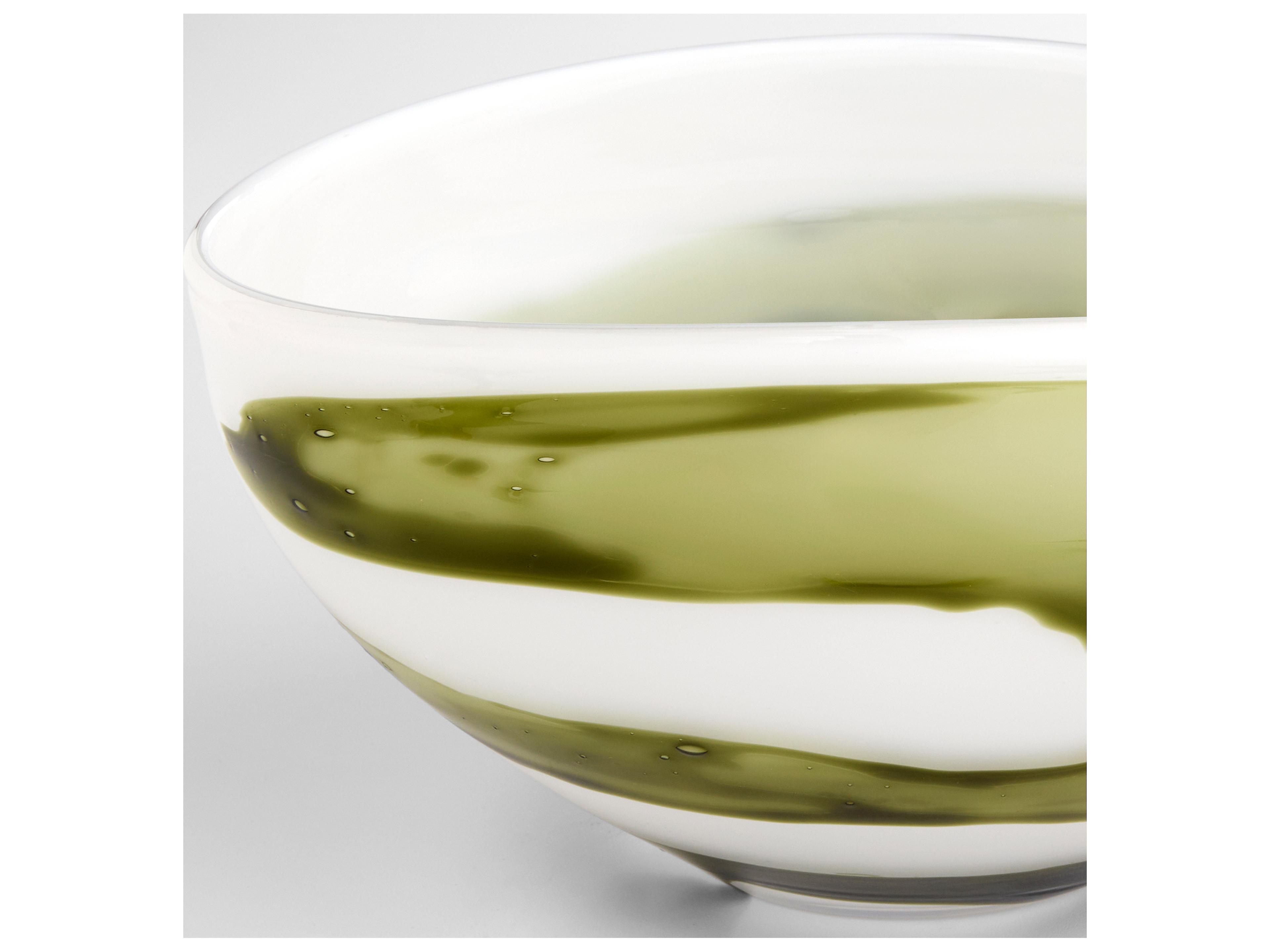 Cyan Design Denali Iridescent White Green Decorative Plate