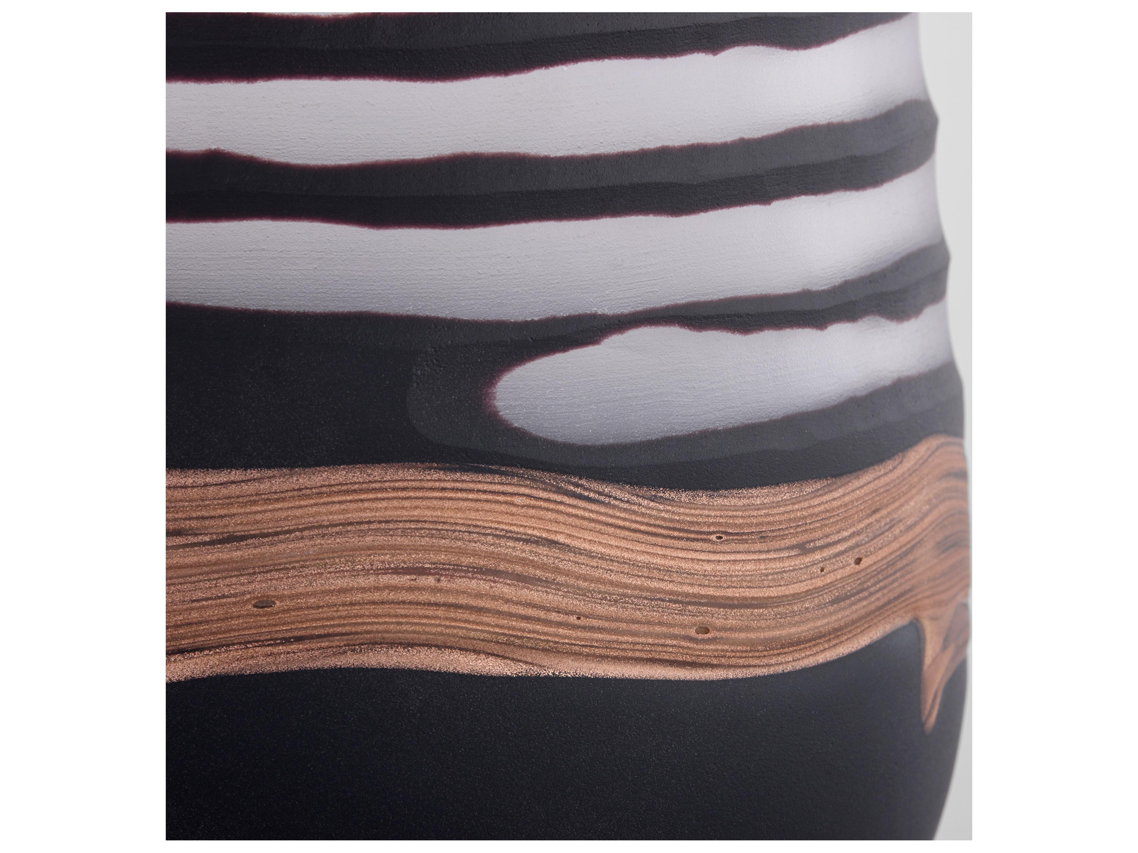 Cyan Design Midnight Road Black Clear Copper Vase