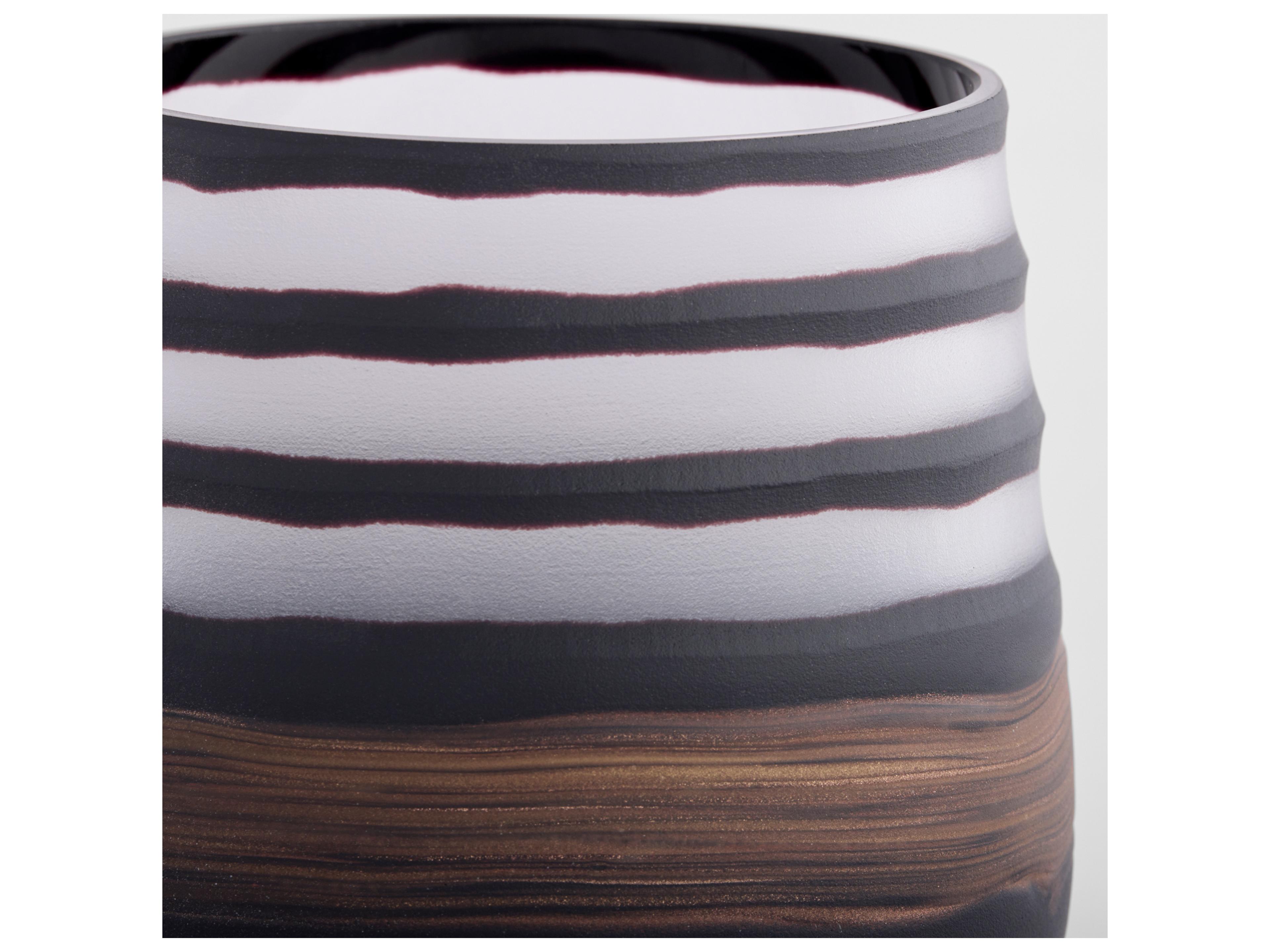 Cyan Design Midnight Road Black Clear Copper Vase