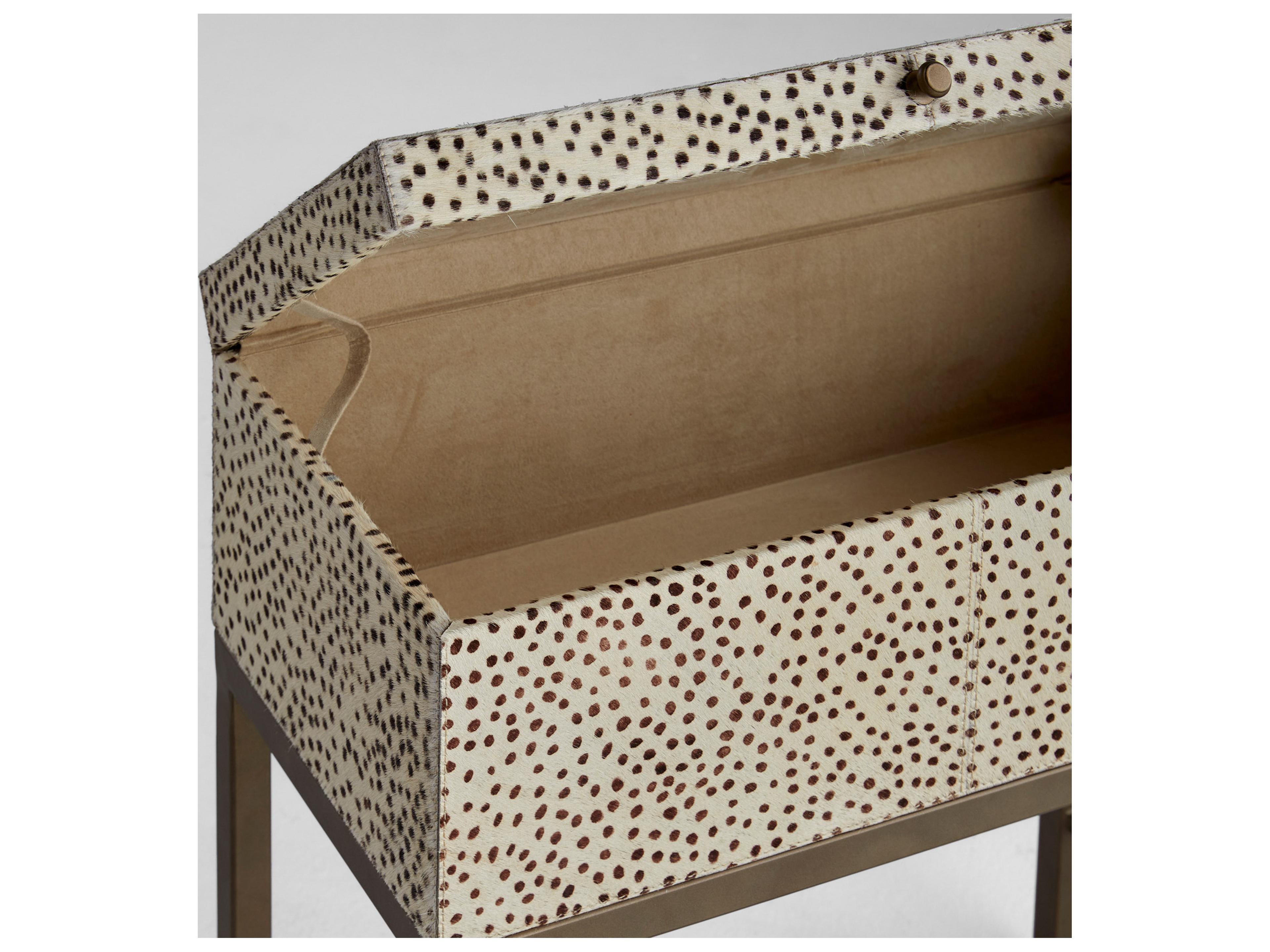 Cyan Design Gaborone Off White Brown Antique Brass Storage Case