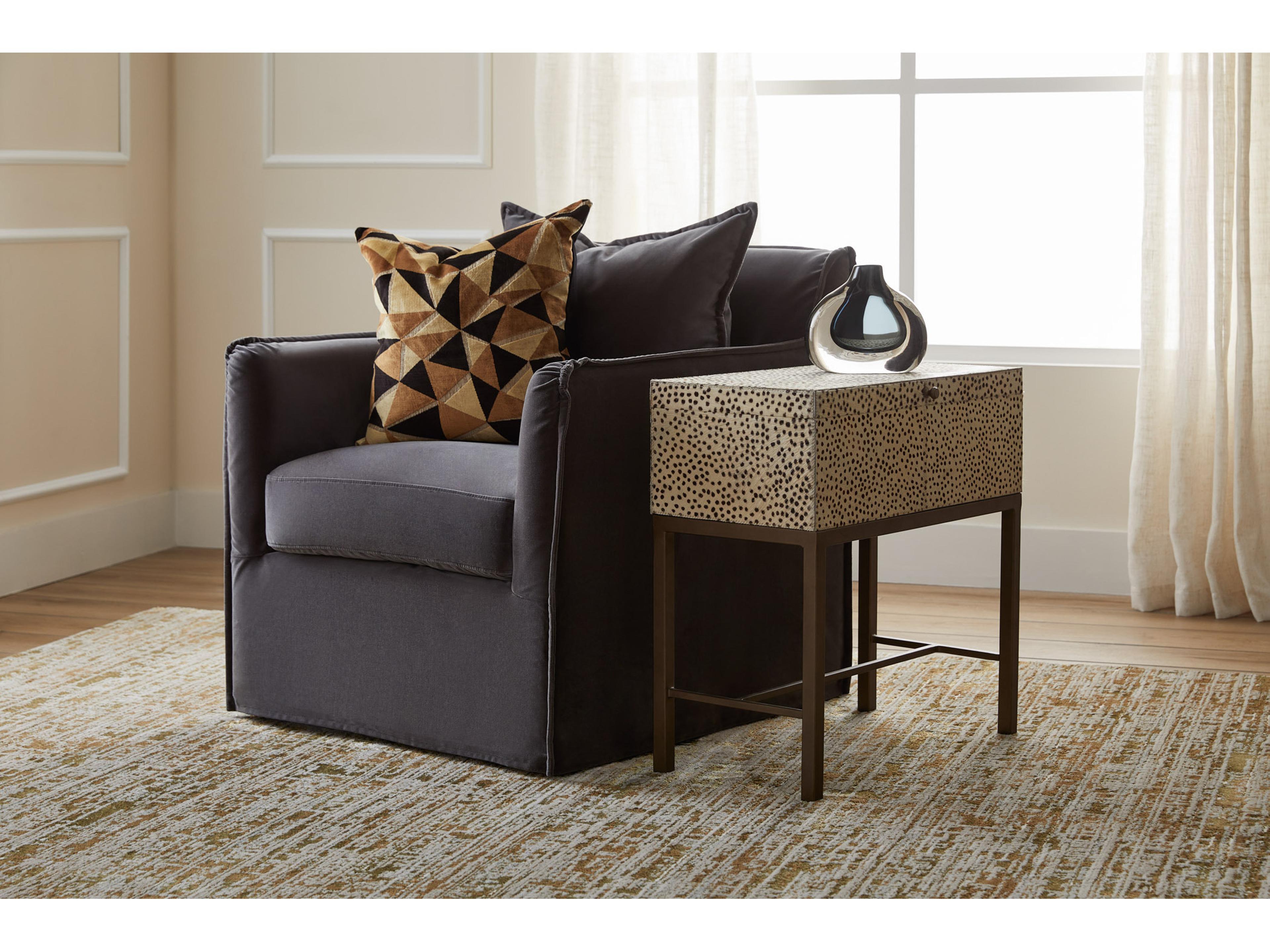 Cyan Design Gaborone Off White Brown Antique Brass Storage Case