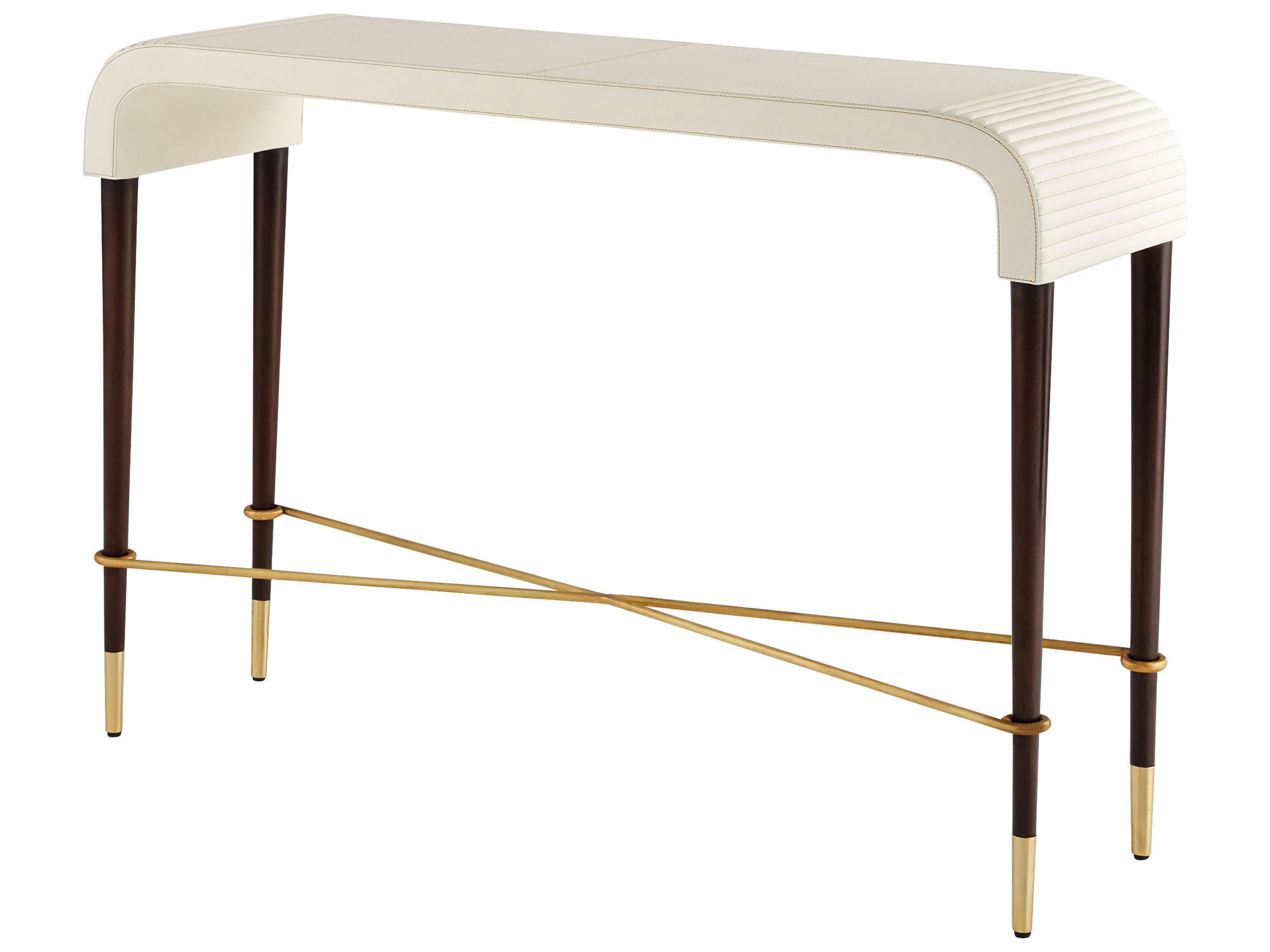 Rectangular Leather Console Table