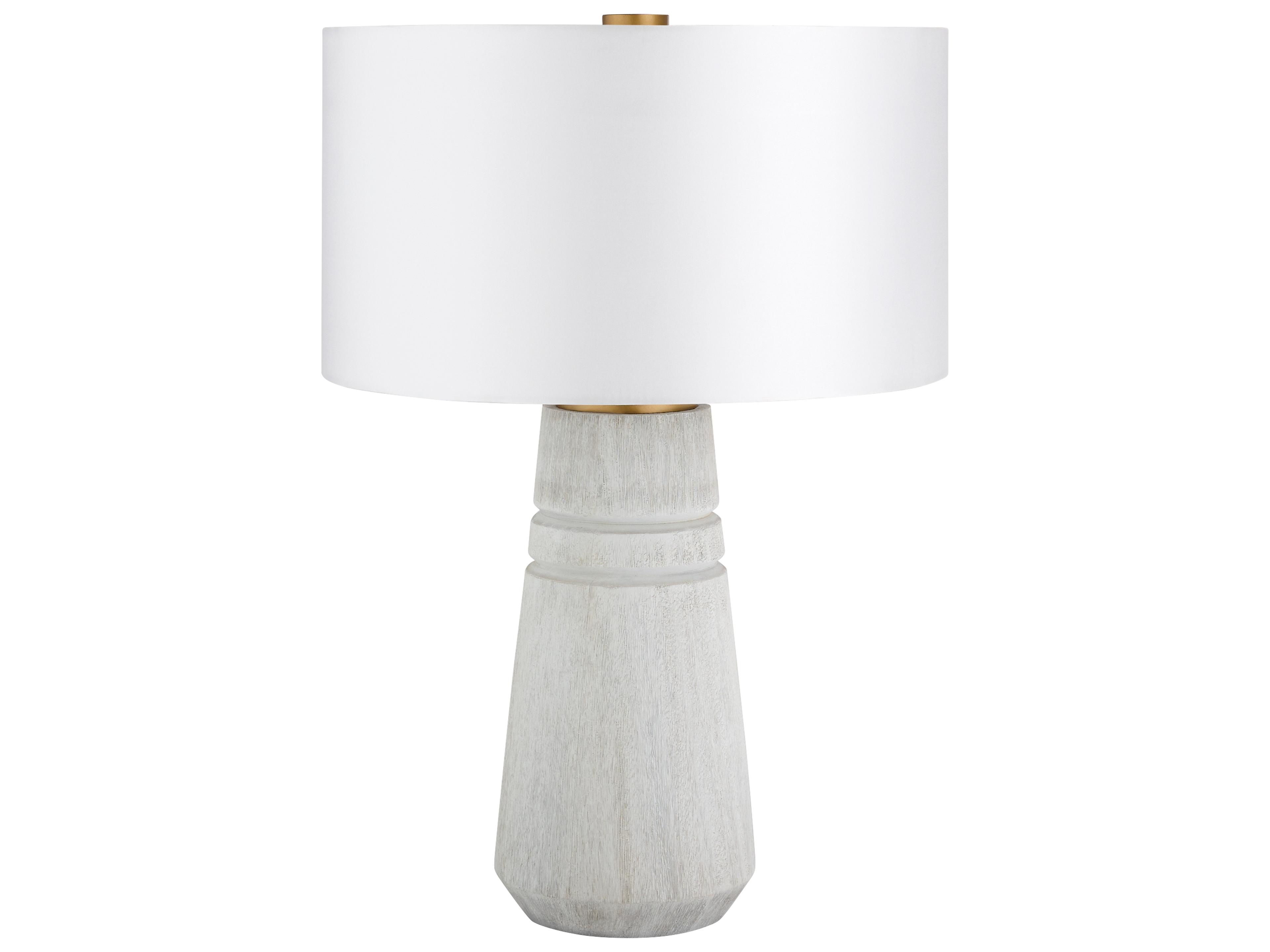 Muller Ash Antique Brass Gray Buffet Lamp