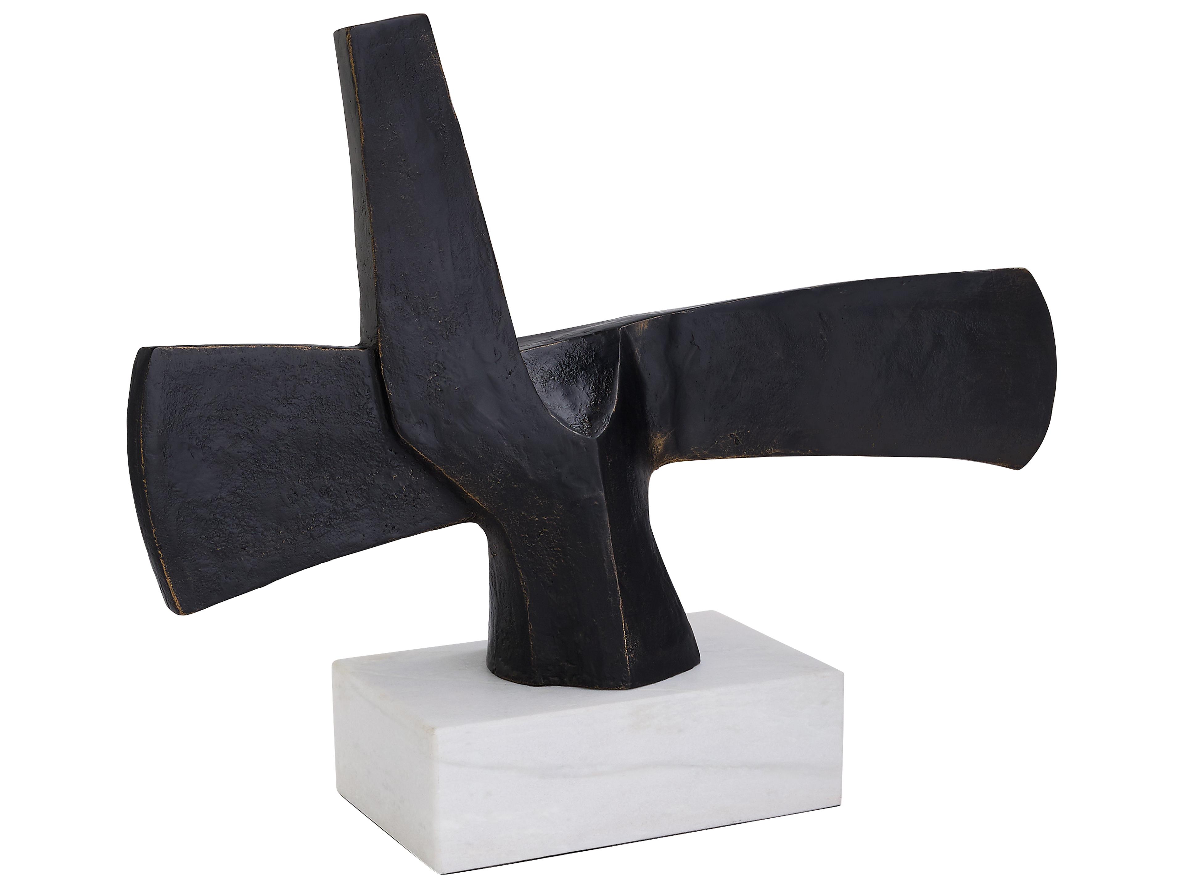 Cyan Design Divergence Rubbed Bronze White Sculpture
