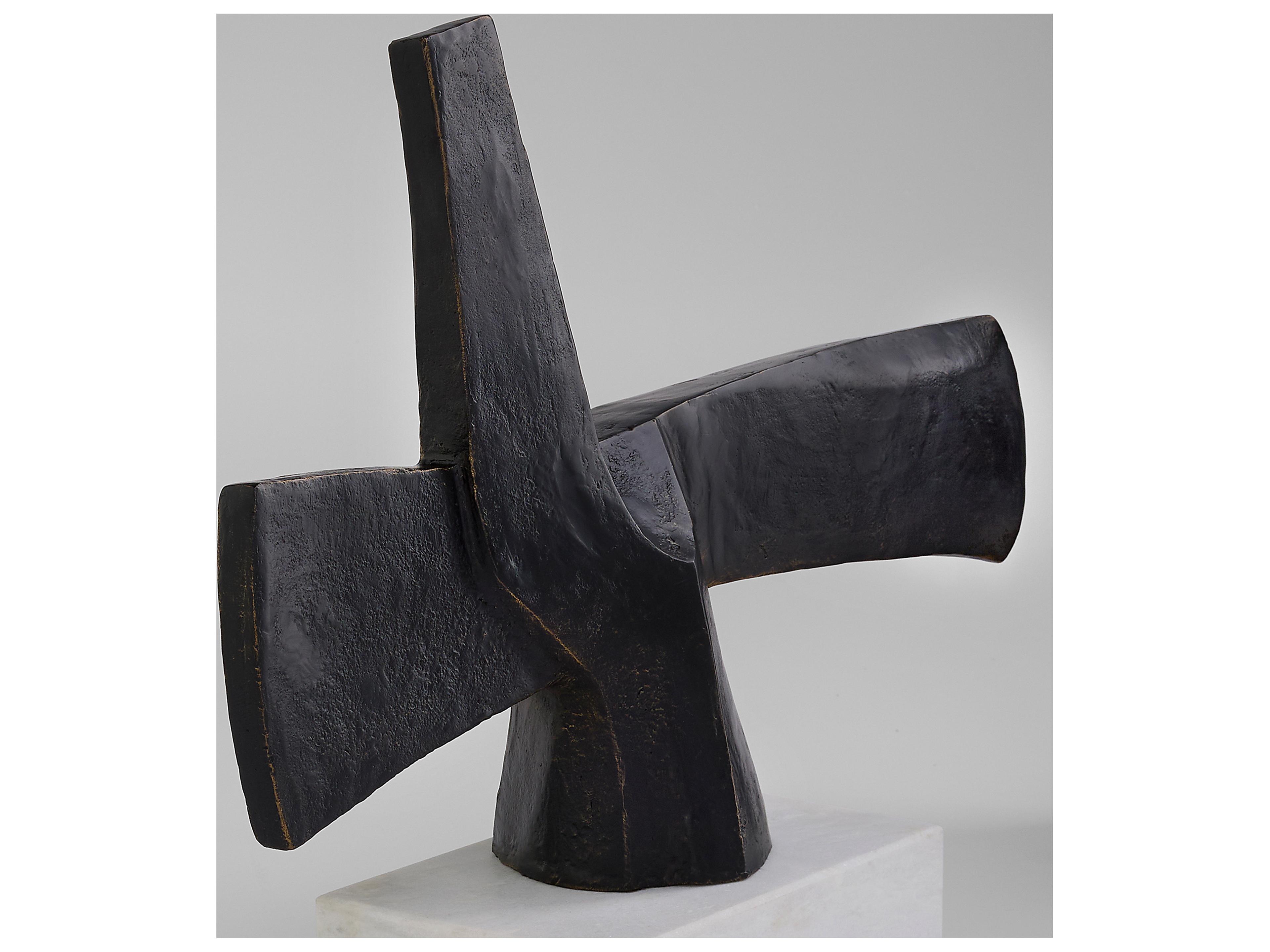 Cyan Design Divergence Rubbed Bronze White Sculpture